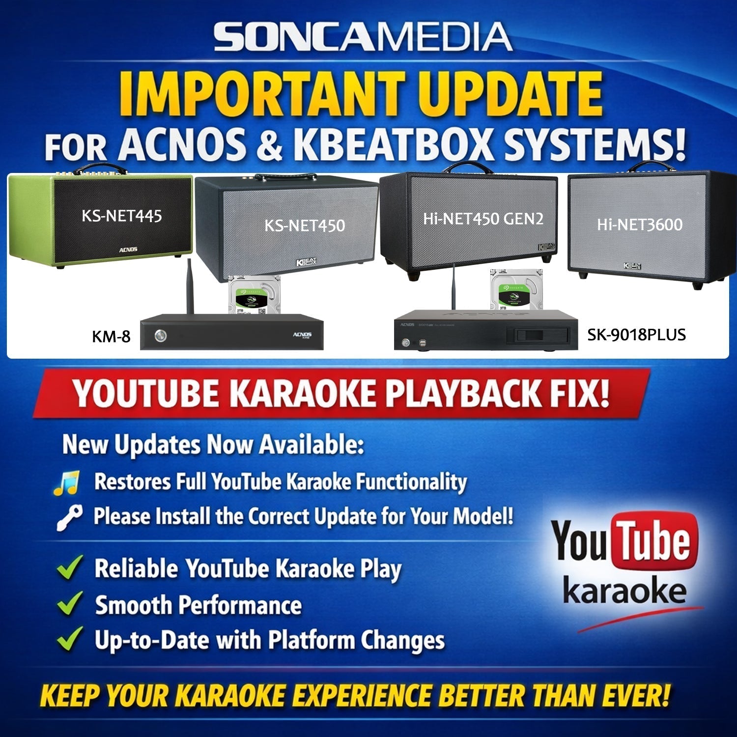 Important Software Update for ACNOS & KBEATBOX Karaoke Systems - Karaoke Home Entertainment