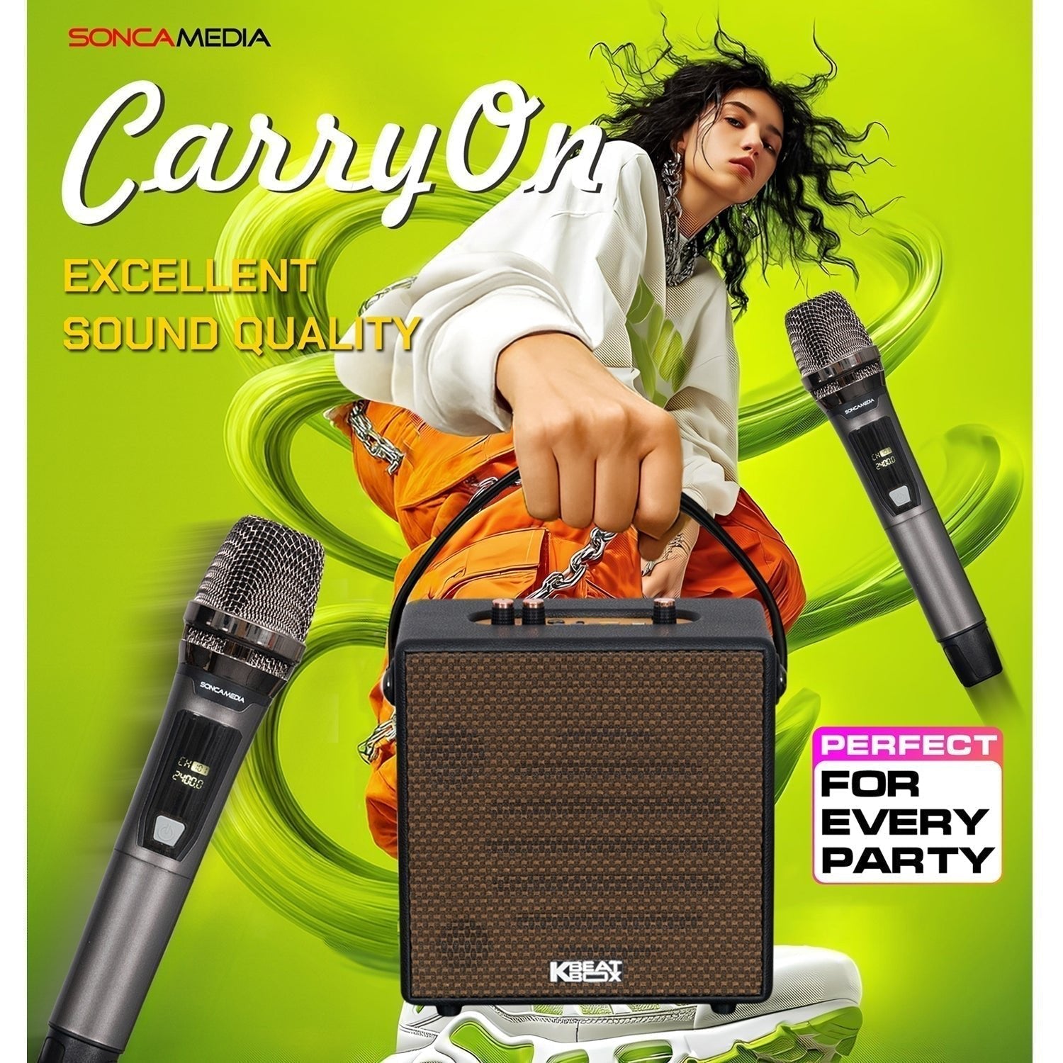 KBEATBOX CarryOn – Portable Karaoke Without Compromise (Only 3.6kg) 🎤 - Karaoke Home Entertainment