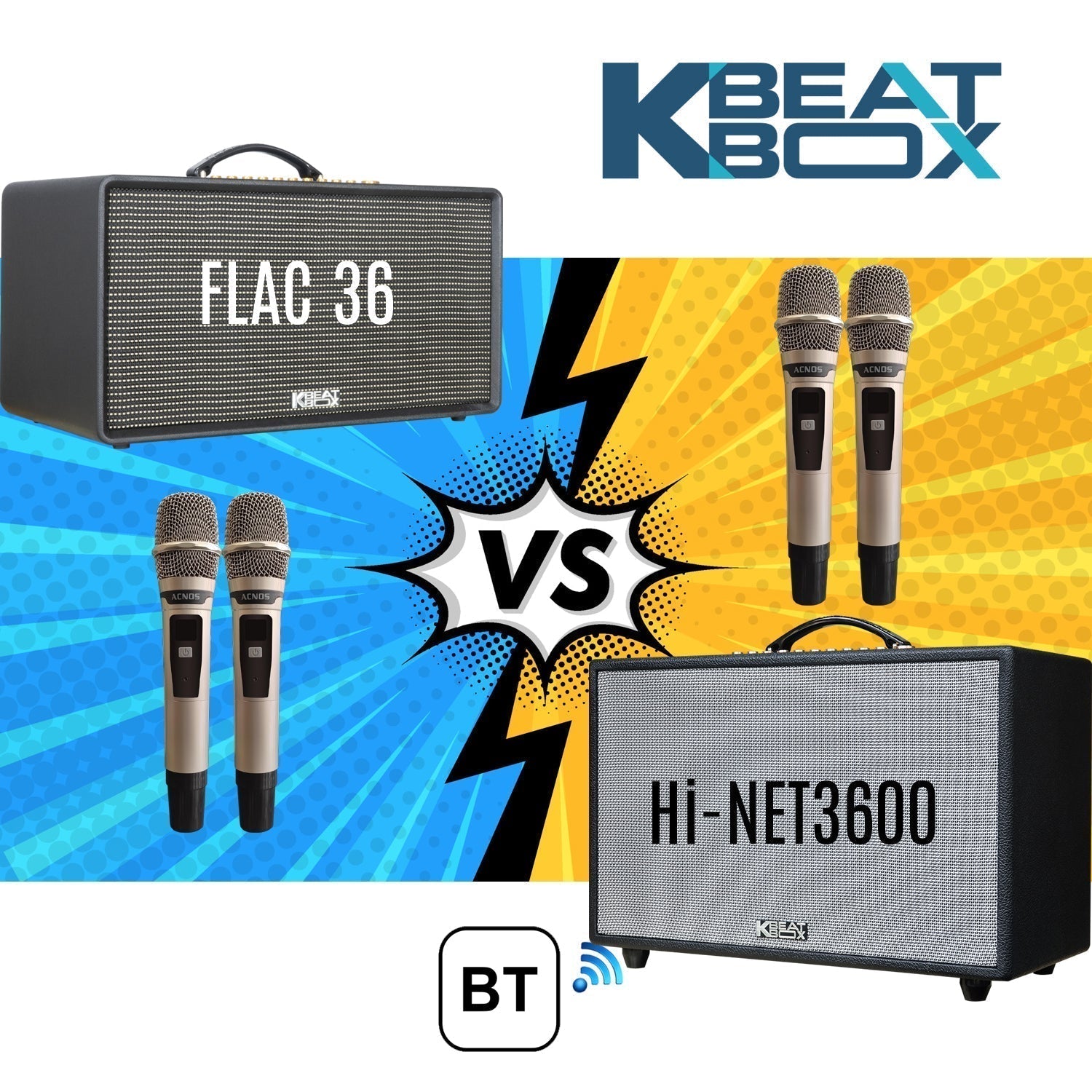 KBEATBOX FLAC 36 VS Hi-NET3600 Comparison - Karaoke Home Entertainment
