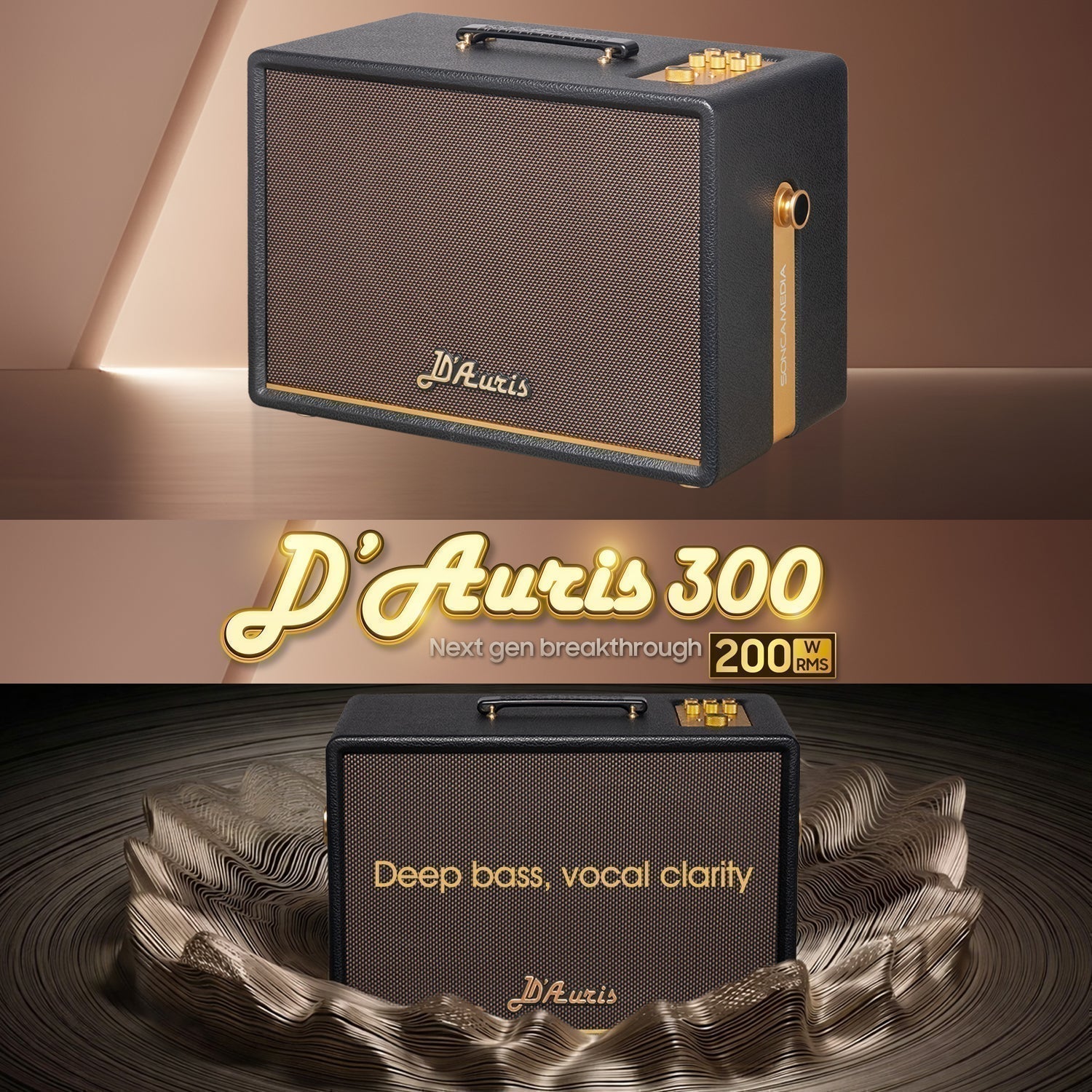 Soncamedia D’Auris 300 – A New Generation Portable Karaoke Speaker - Karaoke Home Entertainment