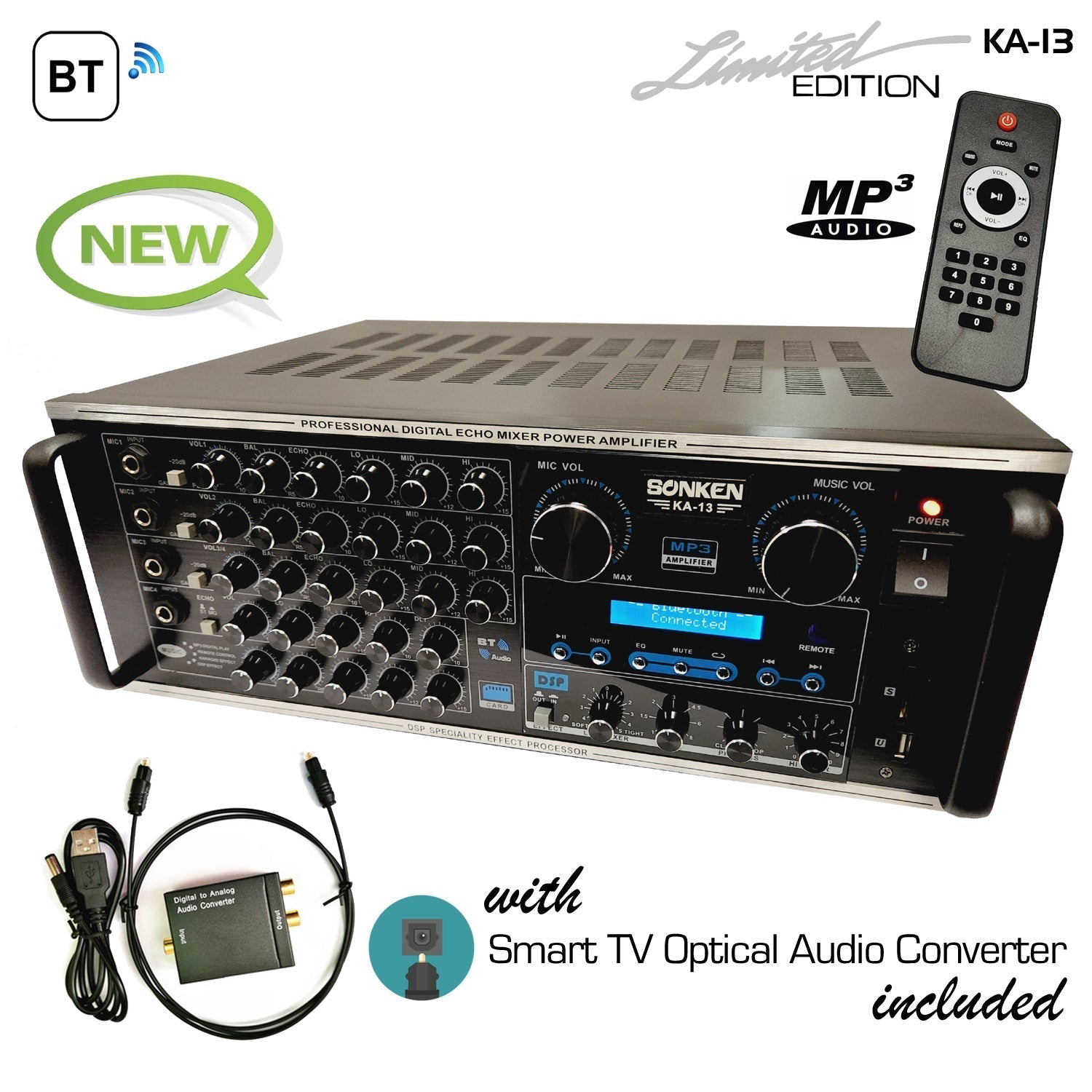 Sonken Limited Edition KA-13 Karaoke Amplifier and Speaker Package Deals - Karaoke Home Entertainment