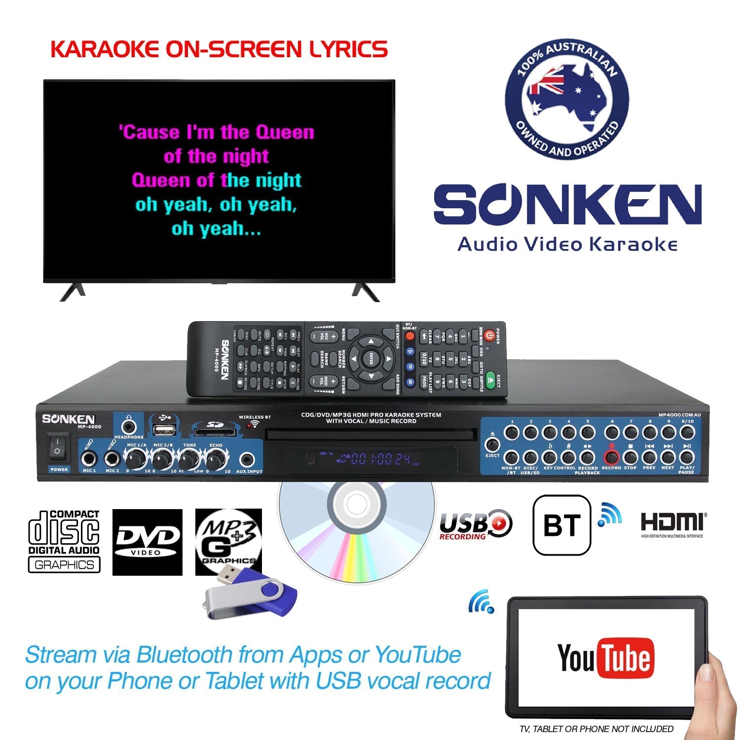 Unleash Your Inner Star with the Sonken MP4000 Karaoke Machine - Karaoke Home Entertainment