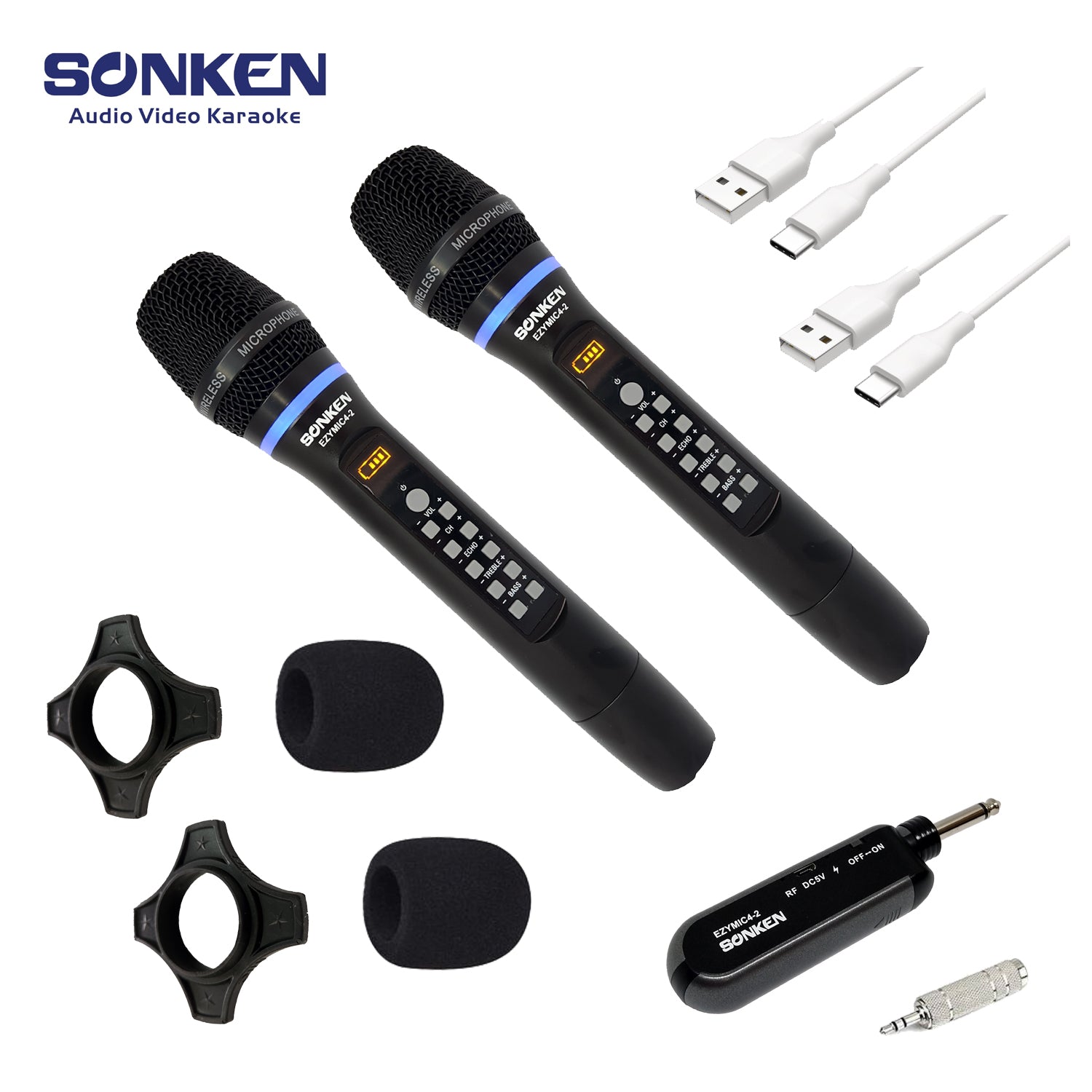 Upgrade Your Karaoke with the Sonken Ezy Mic 4.2 UHF Wireless Microphone System - Karaoke Home Entertainment
