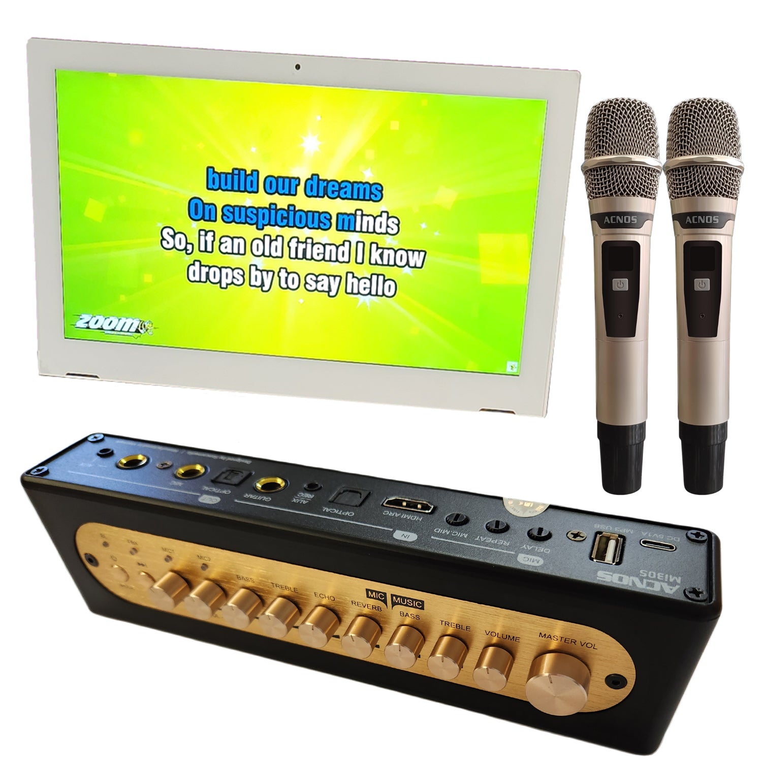 15.6" Karaoke Touch Screen System (Android OS + WIFI + Bluetooth + YouTube) - Karaoke Home Entertainment