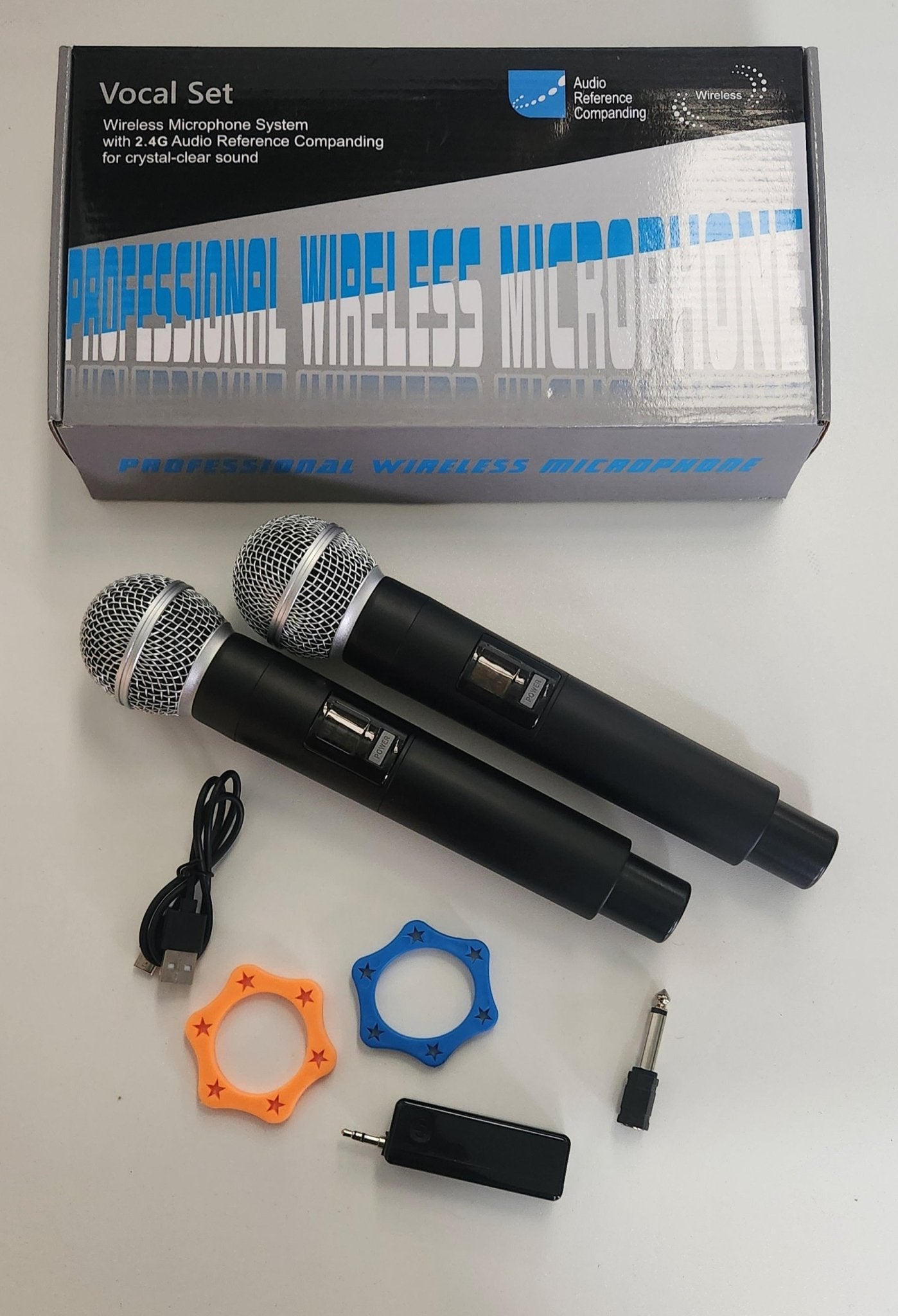 2.4G Dual Wireless Microphones & Receiver Unit - Karaoke Home Entertainment