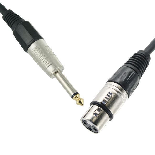 5m XLR Female to 6.35mm Jack Cable for Microphone - Karaoke Home Entertainment