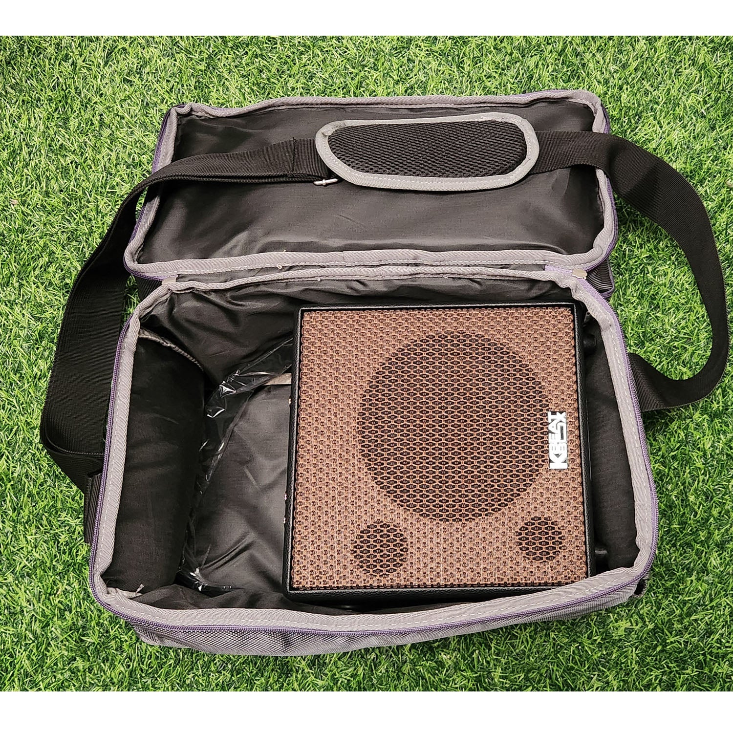 KBEATBOX CarryOn Portable Karaoke System 25W RMS + 2 Wireless Microphones with Deluxe Carry Bag