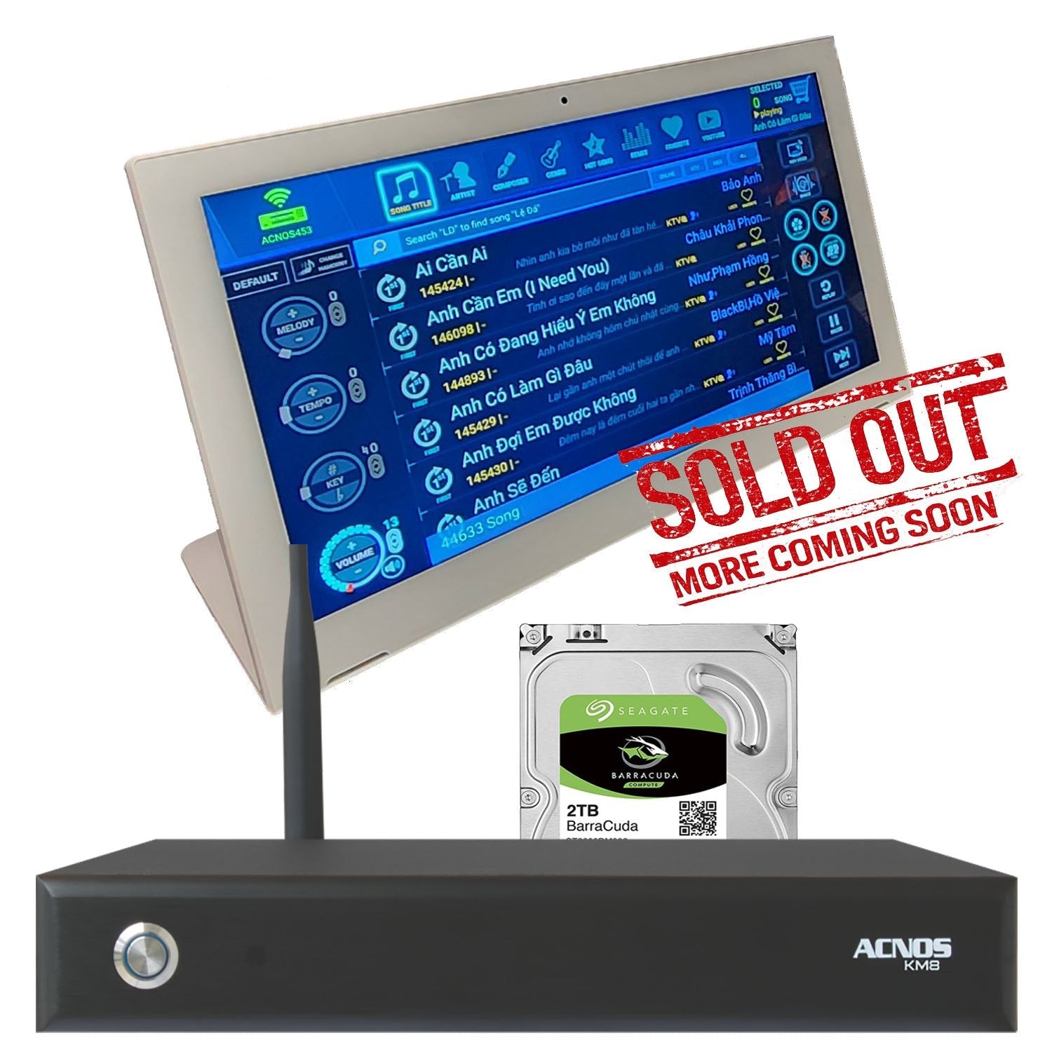 ACNOS KM - 8 + KTV Touch Screen (Package Deal) - Karaoke Home Entertainment