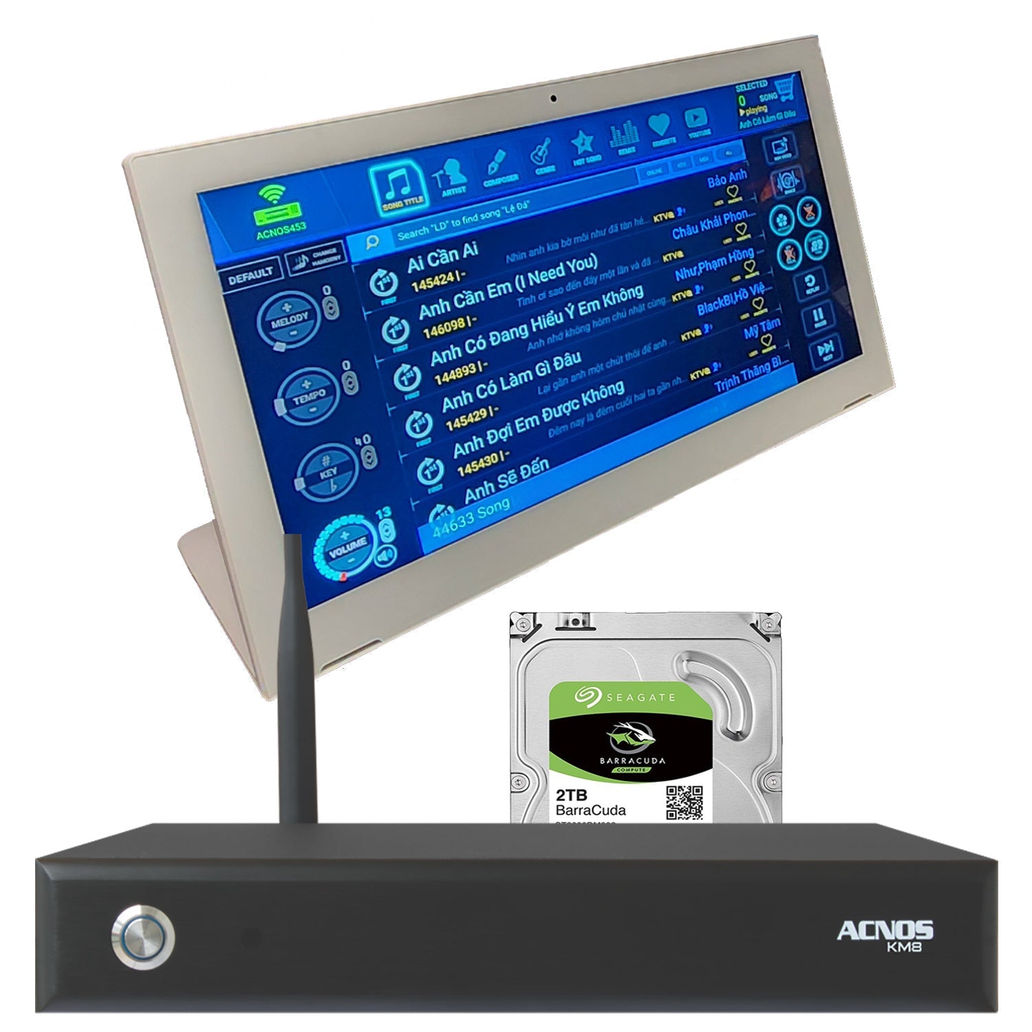 ACNOS KM - 8 + KTV Touch Screen (Package Deal) - Karaoke Home Entertainment