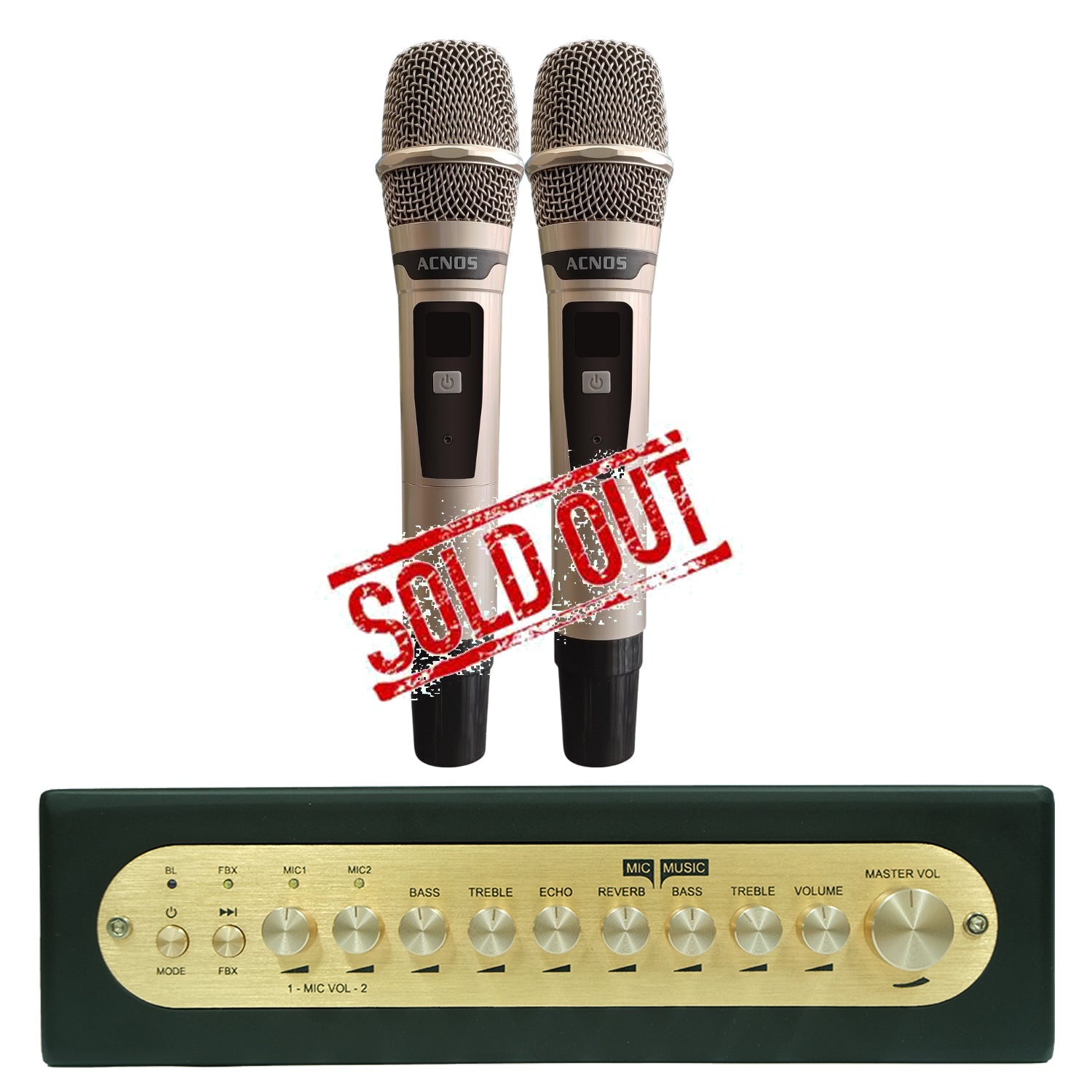 ACNOS Mi - 30s (V2.0) – Karaoke Vocal & Music Mixer + Dual UHF Wireless Mics - Karaoke Home Entertainment