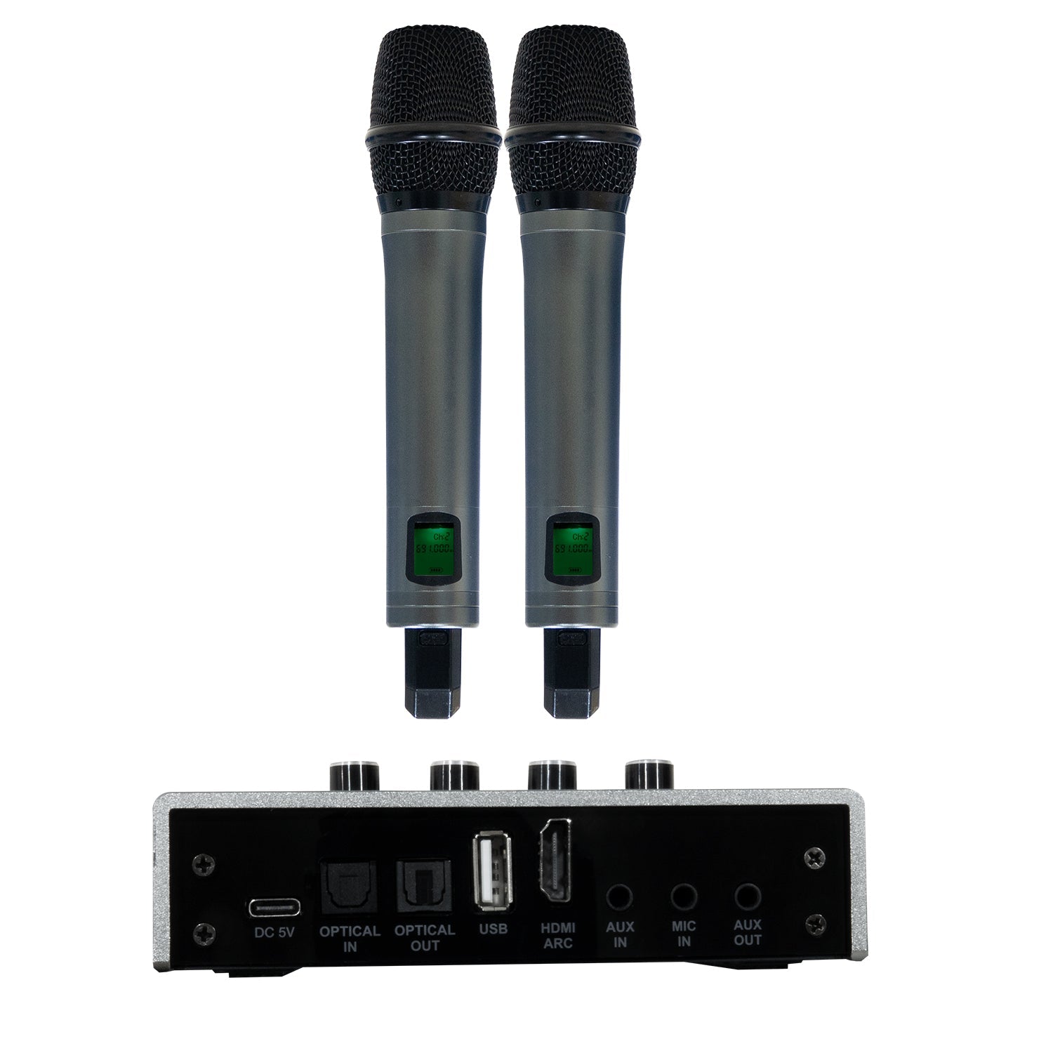 ACNOS Mi - 30u PRO Karaoke Enhancer Mixer + 2 UHF Wireless Microphones - Karaoke Home Entertainment