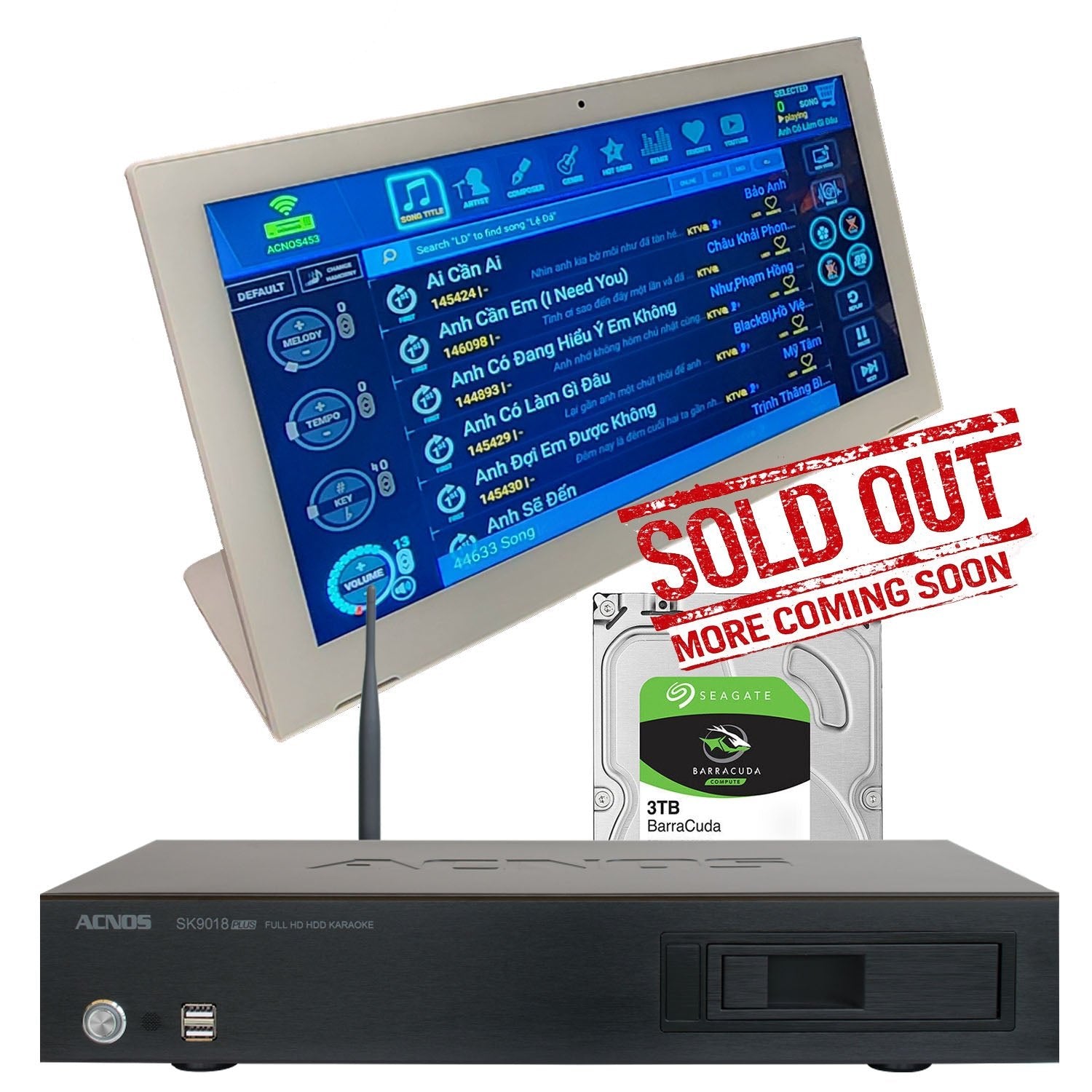ACNOS SK9018PLUS + KTV Touch Screen (Package Deal) - Karaoke Home Entertainment