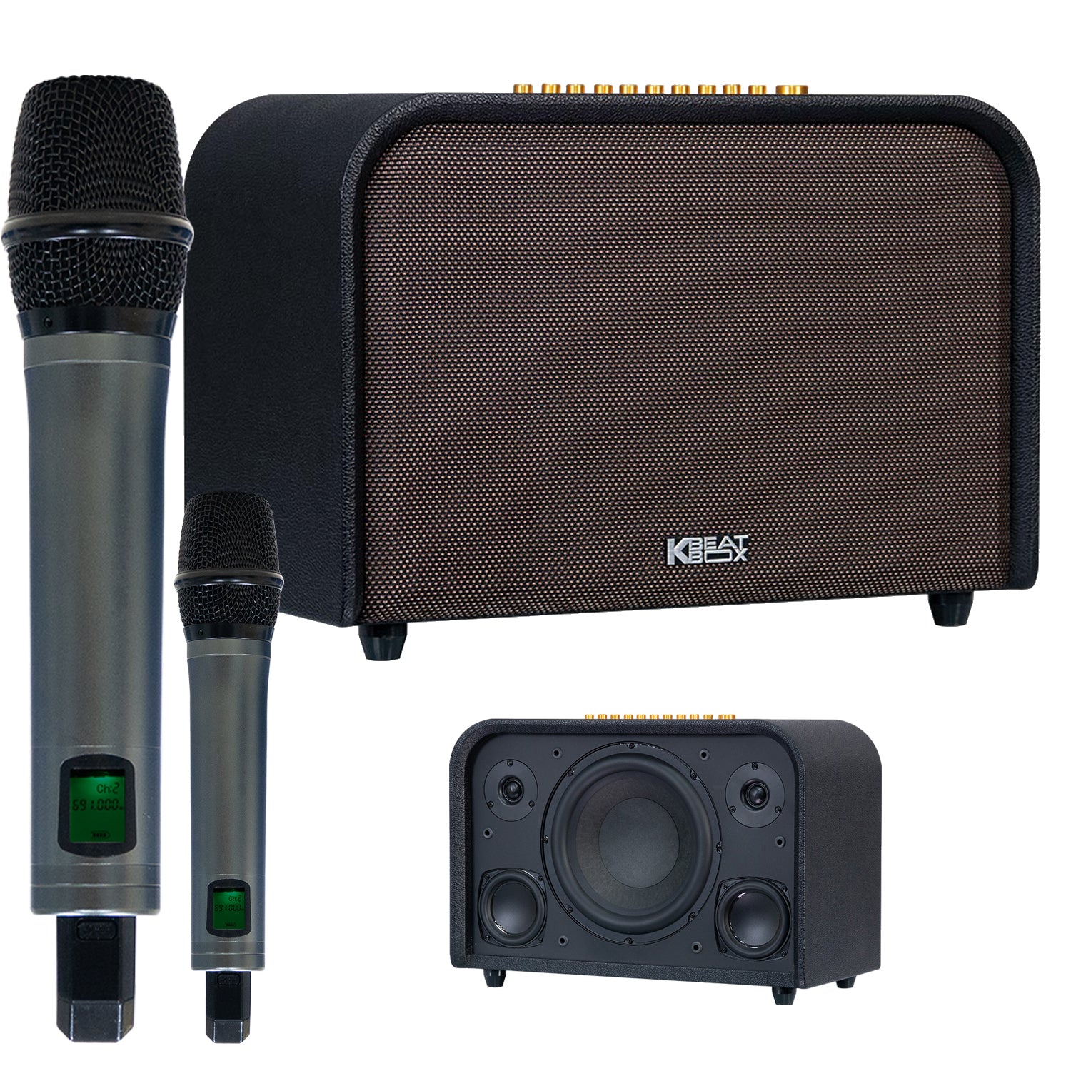 KBEATBOX ACOUSTIC 3 – Premium Karaoke Sound System | 220W RMS | Wireless Mics