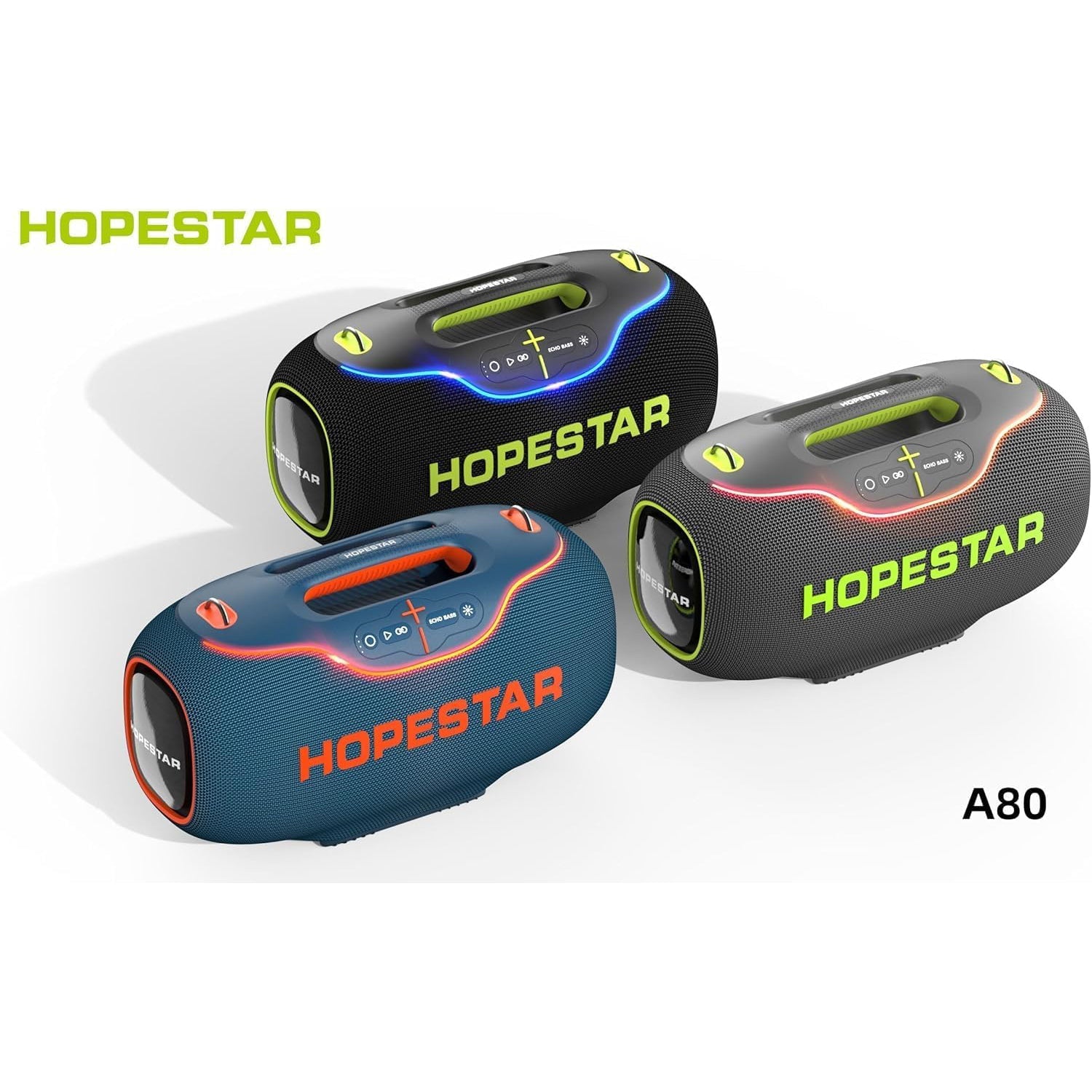 HOPESTAR A80 - Portable Boombox - 350W 6 Speaker Powerhouse - Karaoke Home Entertainment