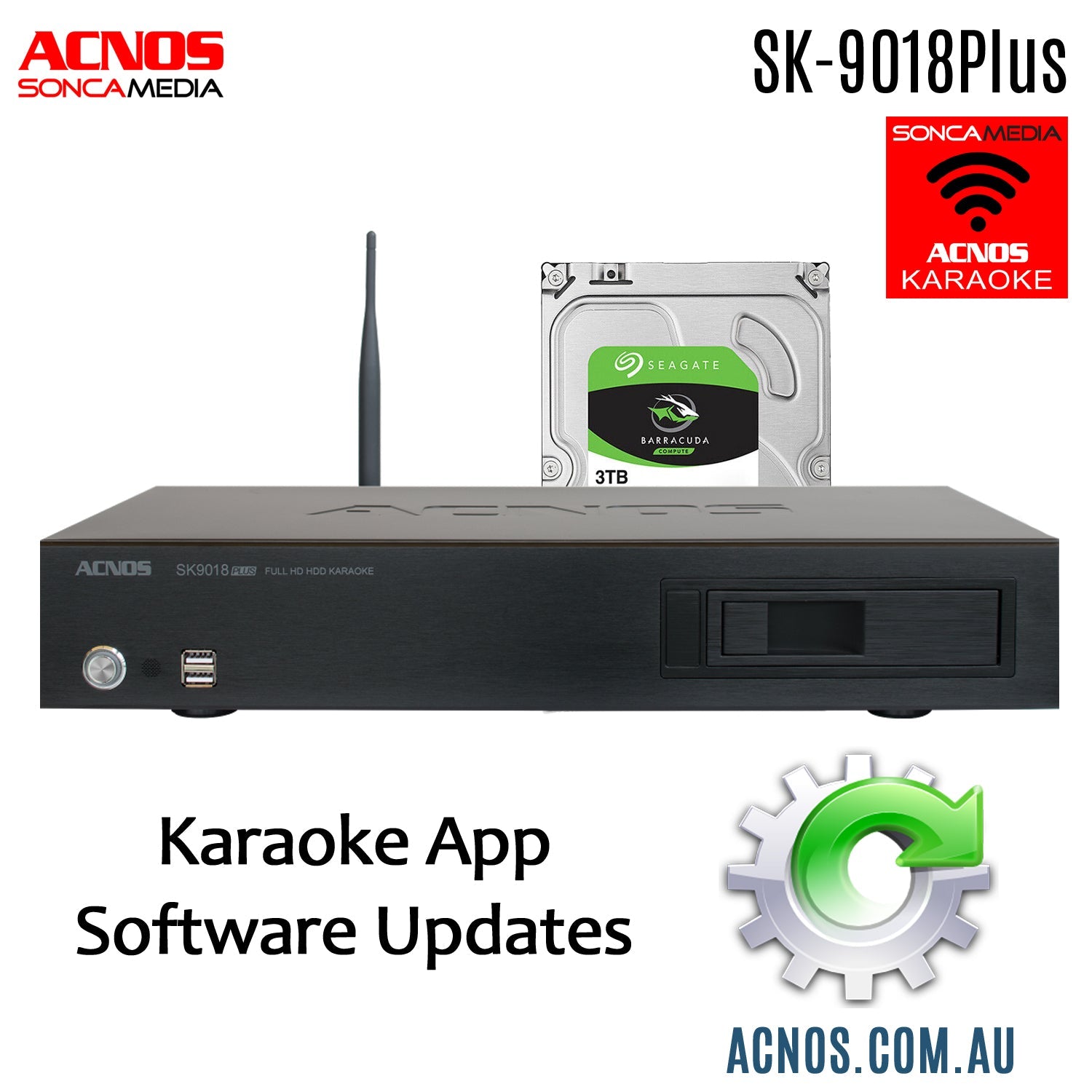 How To Connect Guide - ACNOS SK - 9018+ Karaoke HDD APP Software Update - Karaoke Home Entertainment