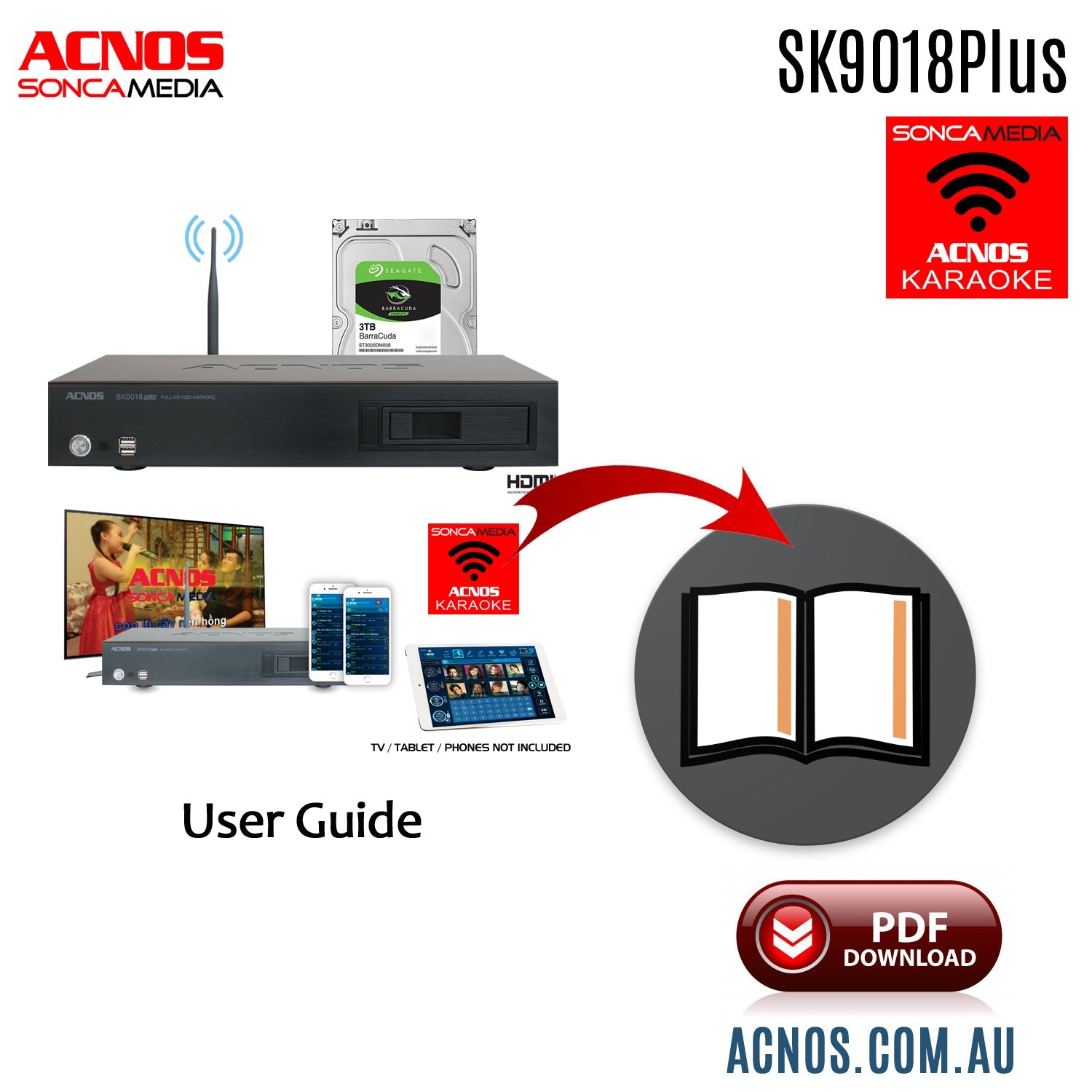 How To Connect Guide - ACNOS SK9018+ Vietnamese Karaoke Hard Drive System - Karaoke Home Entertainment