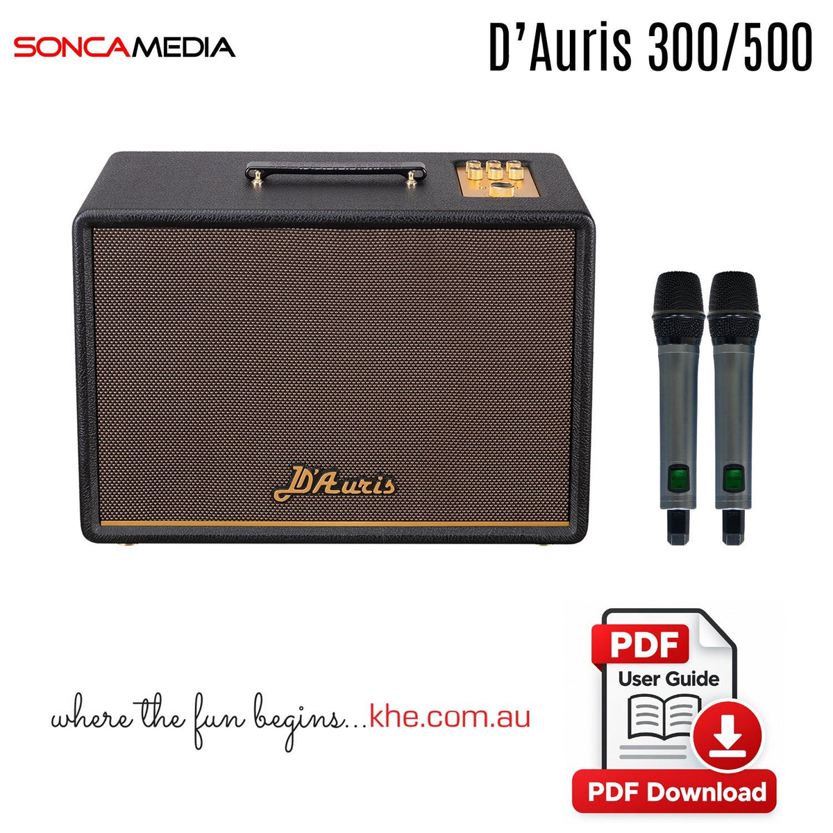How To Connect Guide - Soncamedia D'Auris 300 & 500 - Karaoke Home Entertainment