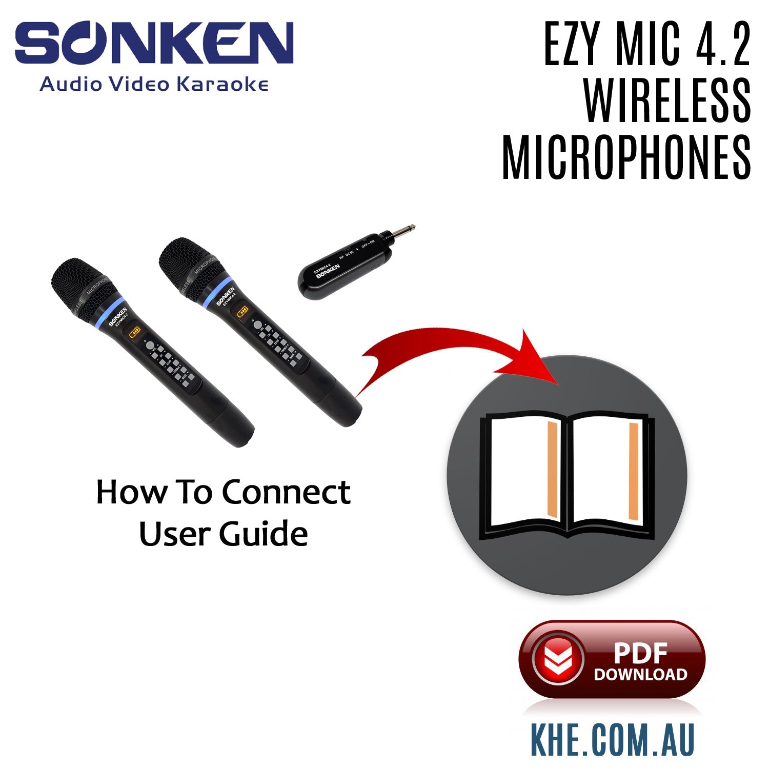 How To Connect Guide - Sonken EZY MIC 4.2 Wireless Microphones - Karaoke Home Entertainment