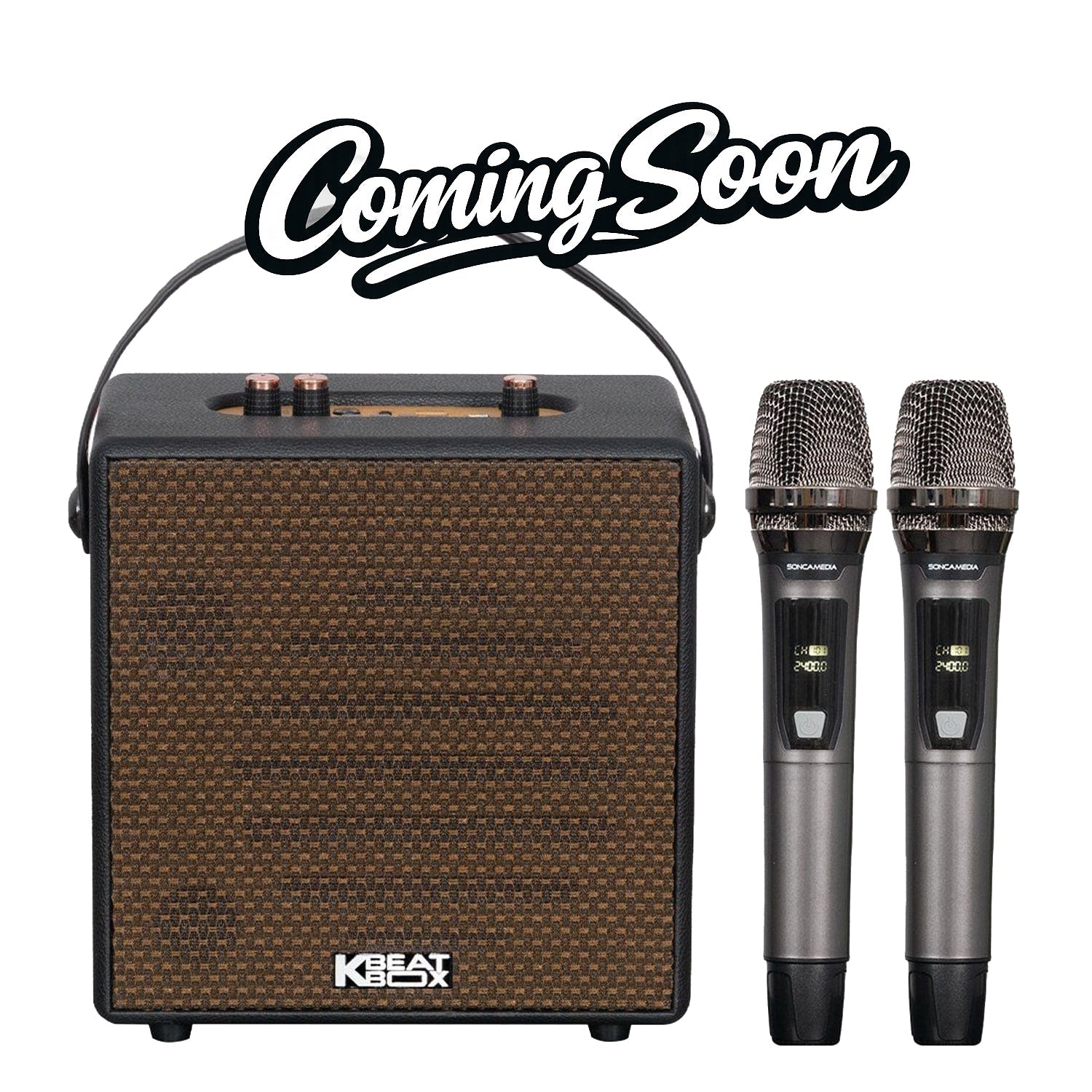 KBEATBOX CarryOn Karaoke Sound System | 25W RMS | Wireless Mics - Karaoke Home Entertainment