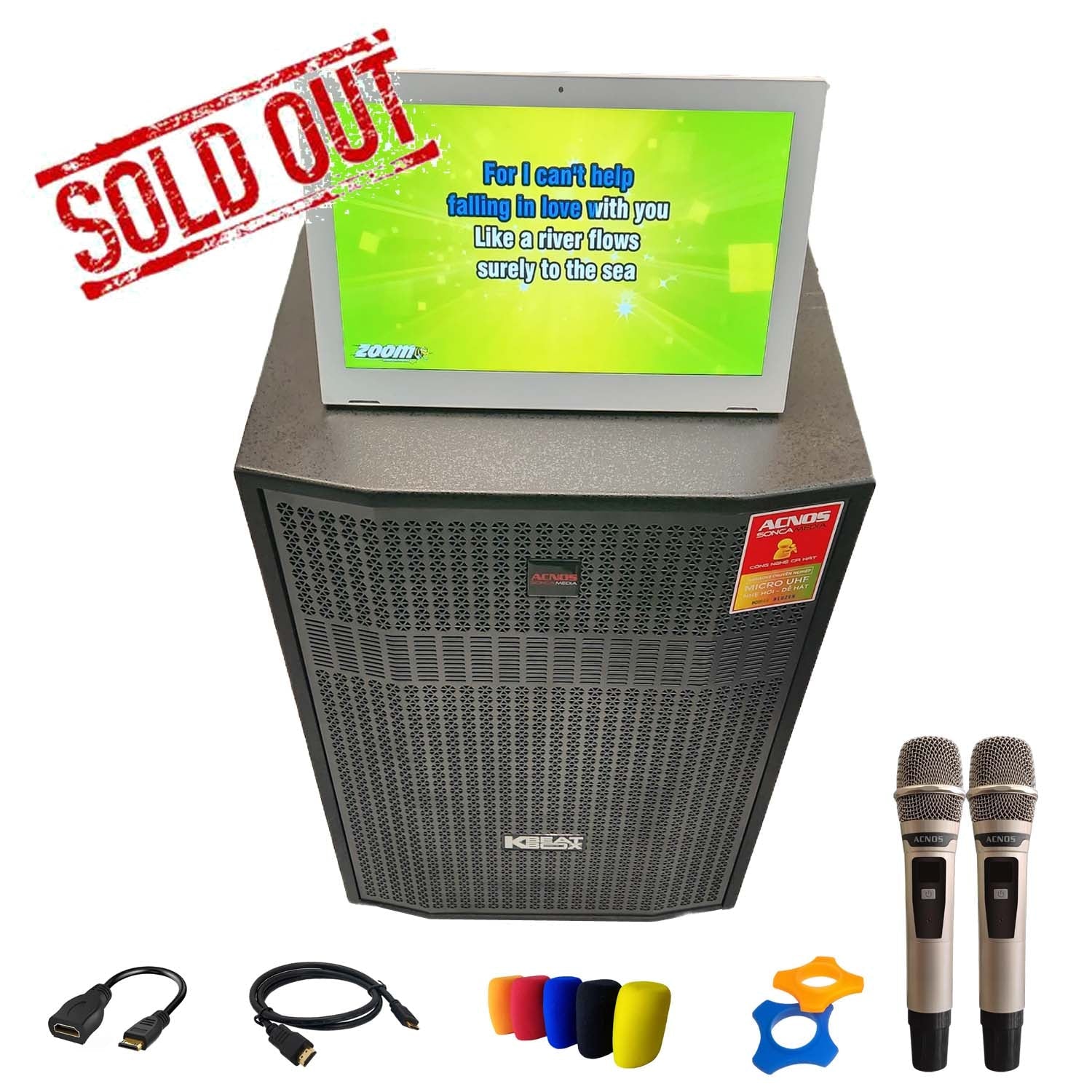 KBEATBOX CB - 51NEO + 15.6" Android Touch Screen | 250W RMS | Wireless Mics | Package Deal - Karaoke Home Entertainment