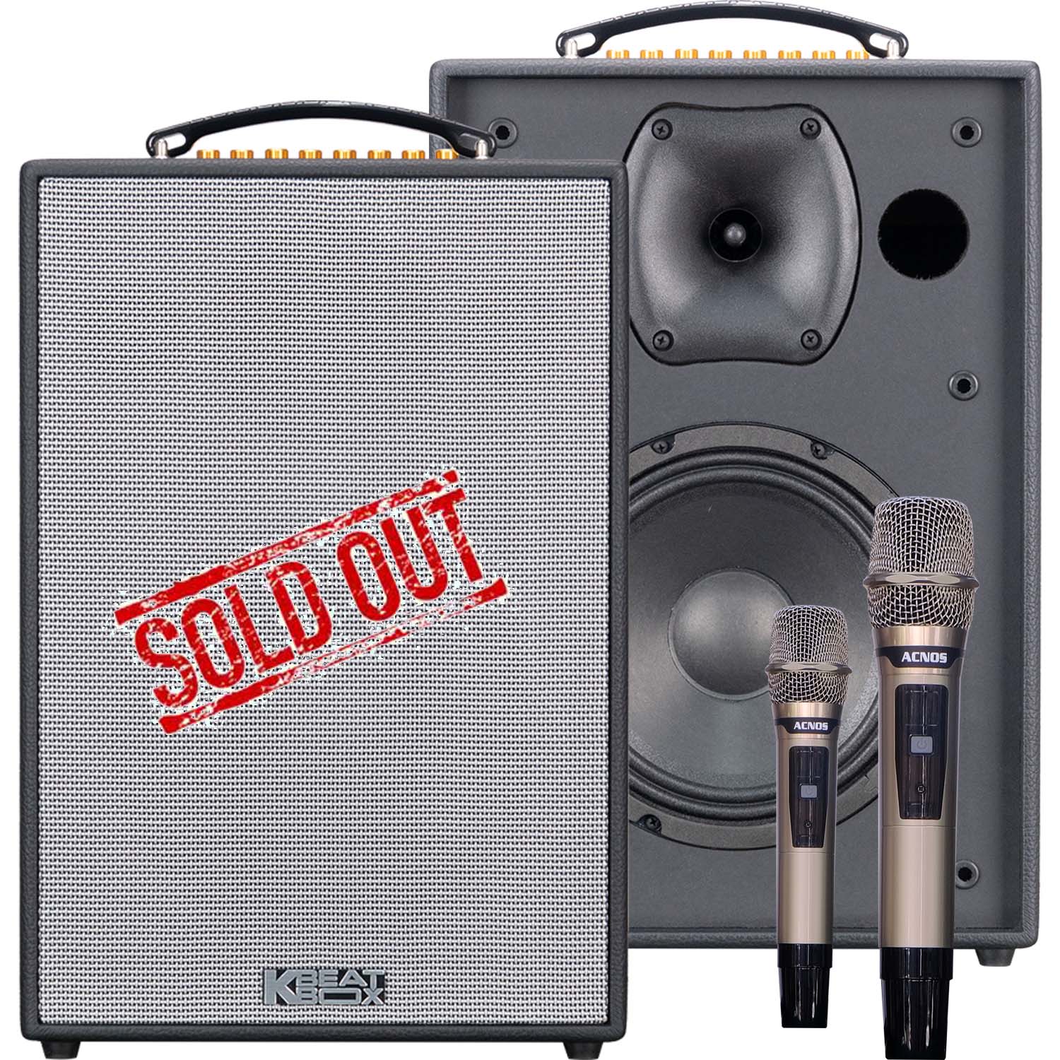 KBEATBOX CS - 286Plus – Compact Karaoke Speaker System | 70W RMS | Wireless Mics - Karaoke Home Entertainment