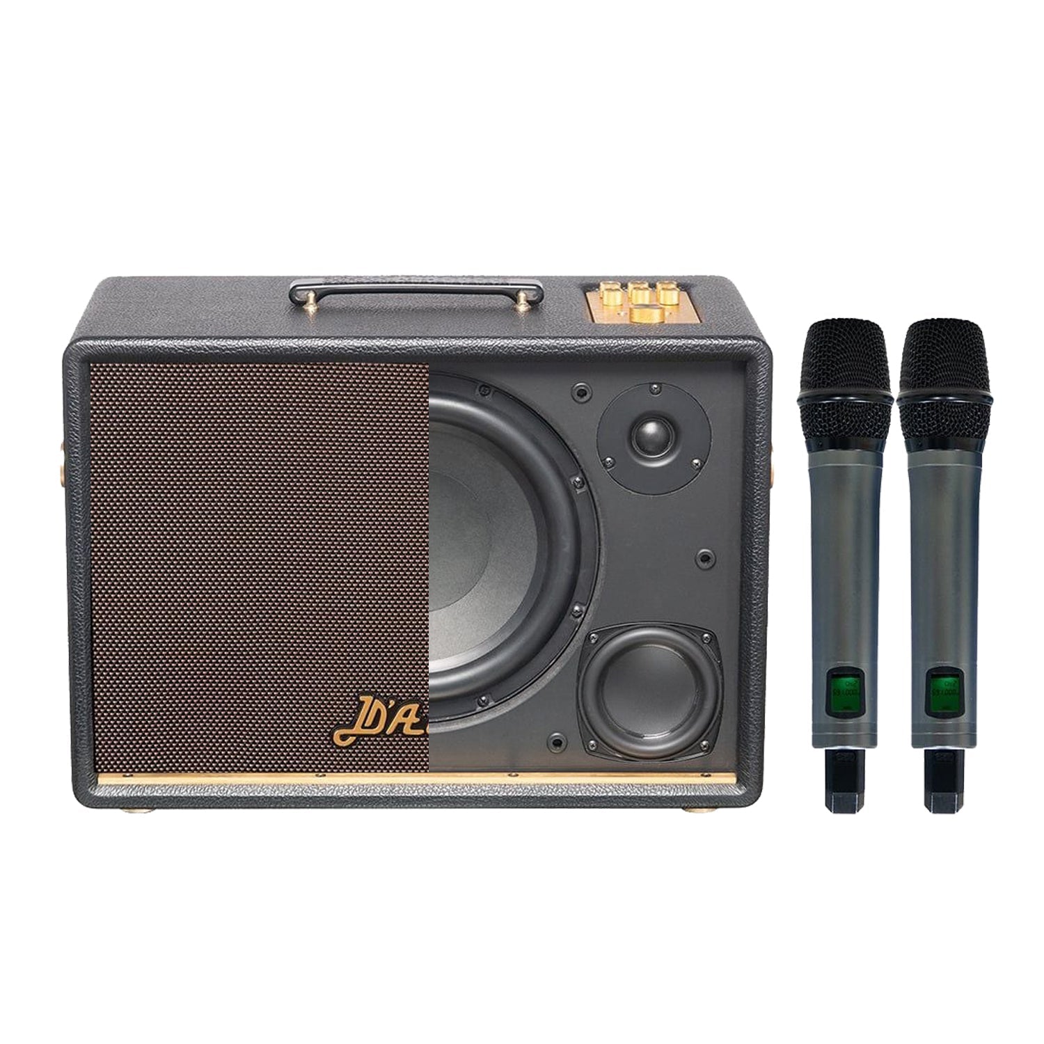 KBEATBOX D'Auris 300 – Premium Karaoke Sound System | 200W RMS | Wireless Mics - Karaoke Home Entertainment