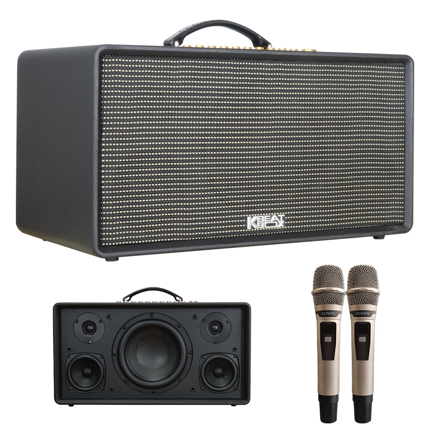 KBEATBOX FLAC 36 – Premium Karaoke Speaker System | 200W RMS | Wireless Mics - Karaoke Home Entertainment