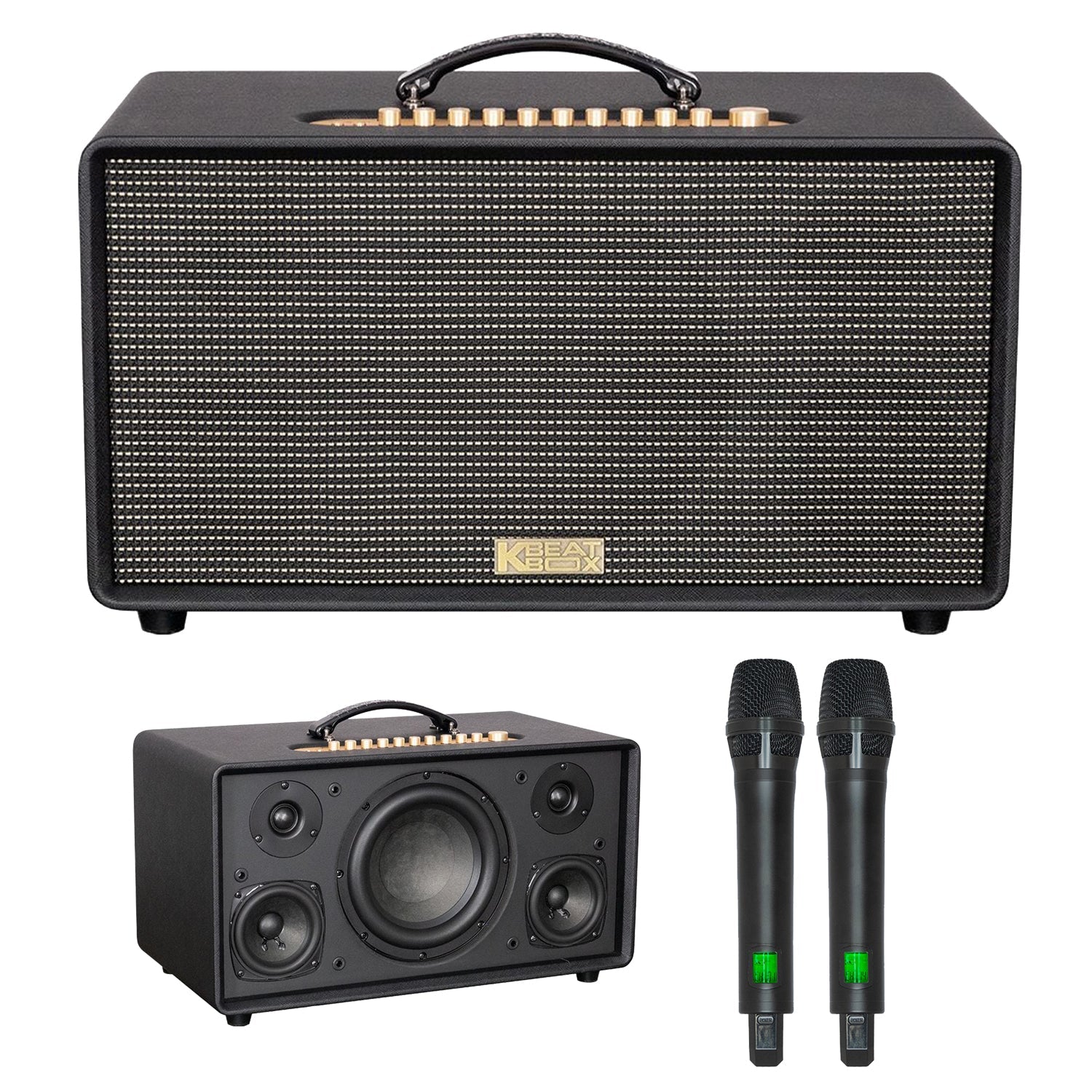 KBEATBOX FLAC 36 V2 – Premium Karaoke Speaker System | 200W RMS | Wireless Mics - Karaoke Home Entertainment