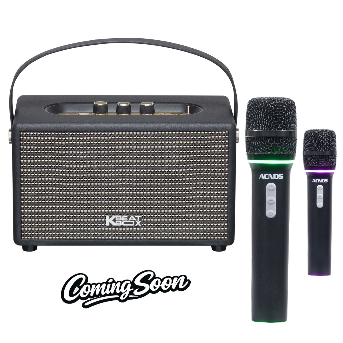 KBEATBOX S-60 Ultra-Compact Karaoke System 60W RMS + Wireless Microphones - Karaoke Home Entertainment