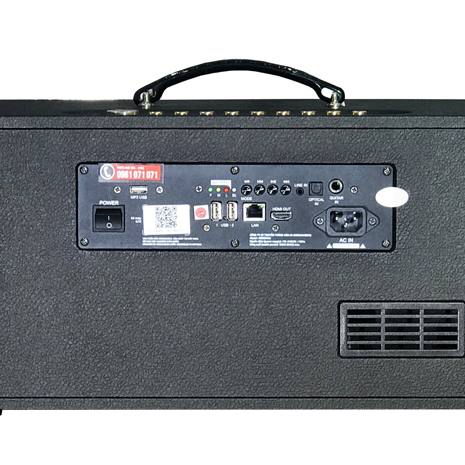 KBeatBox KS-NET450 [150W RMS / 750W PMPO] Karaoke Powered Speaker System + 2 Wireless Mic's + Karaoke Cloud App