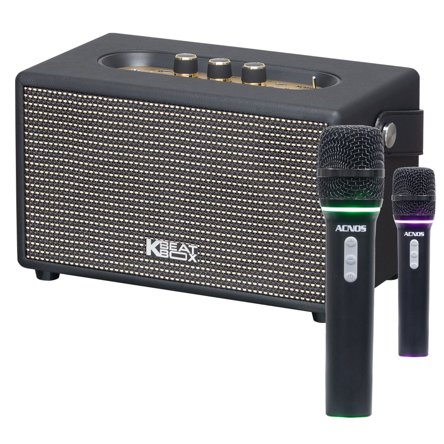 KBEATBOX S-60 Ultra-Compact Karaoke System 60W RMS + Wireless Microphones