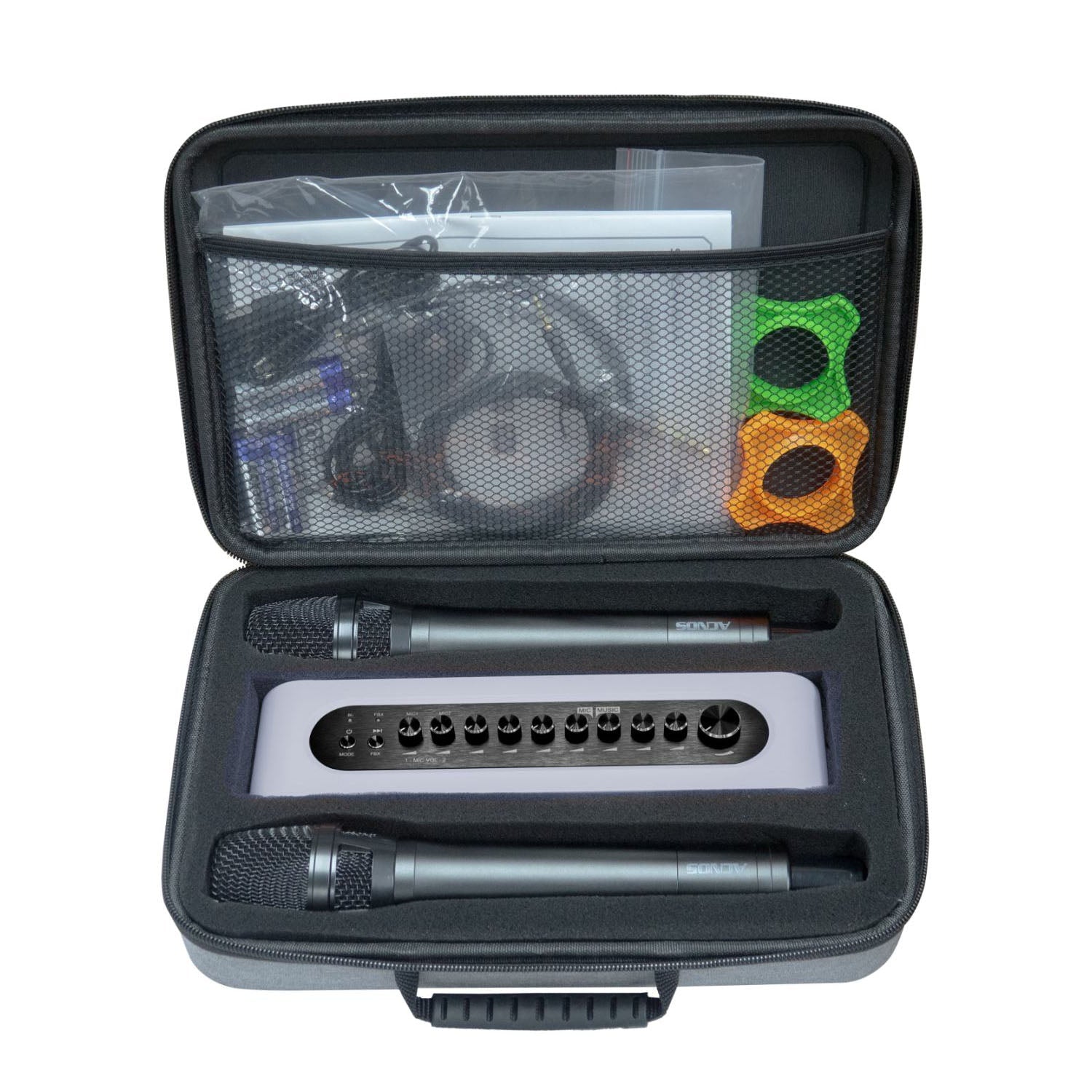 Soncamedia Mi - 36 – Karaoke Vocal & Music Mixer + Dual UHF Wireless Mics - Karaoke Home Entertainment