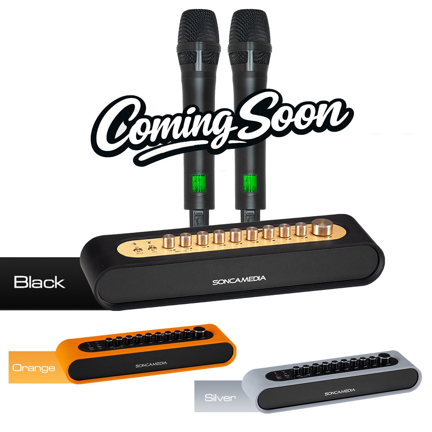 Soncamedia Mi - 36 – Karaoke Vocal & Music Mixer + Dual UHF Wireless Mics - Karaoke Home Entertainment