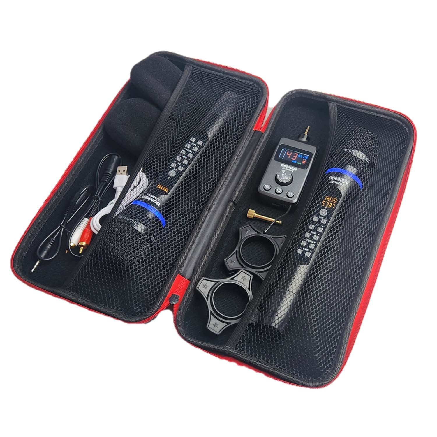 Sonken Ezy Mic 5.2 (with Case) Universal UHF Wireless Microphones (with Effects) + Bluetooth - Karaoke Home Entertainment