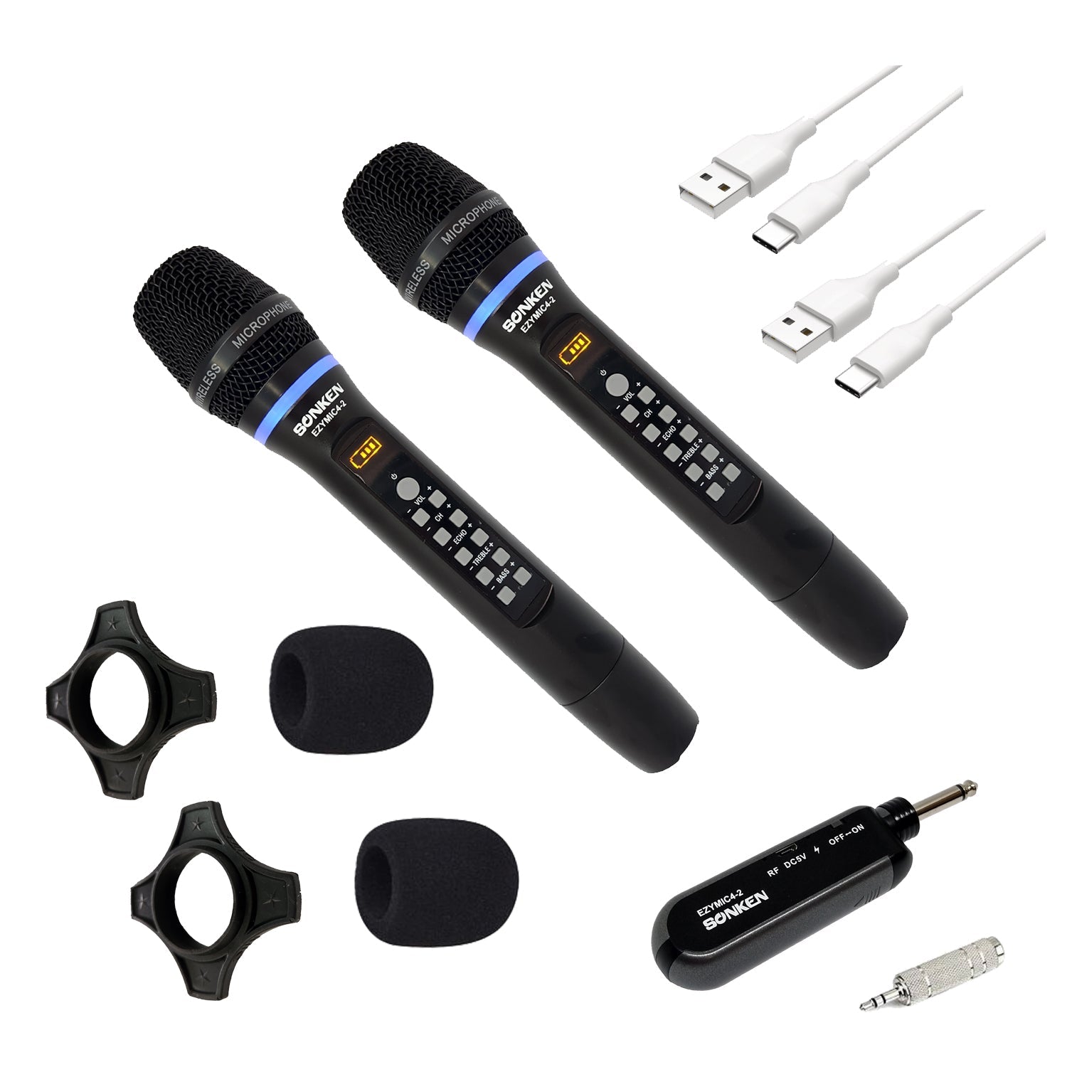 Sonken MP4000 Pro Karaoke Machine + 178 Songs + 2 Wireless Microphones - Karaoke Home Entertainment