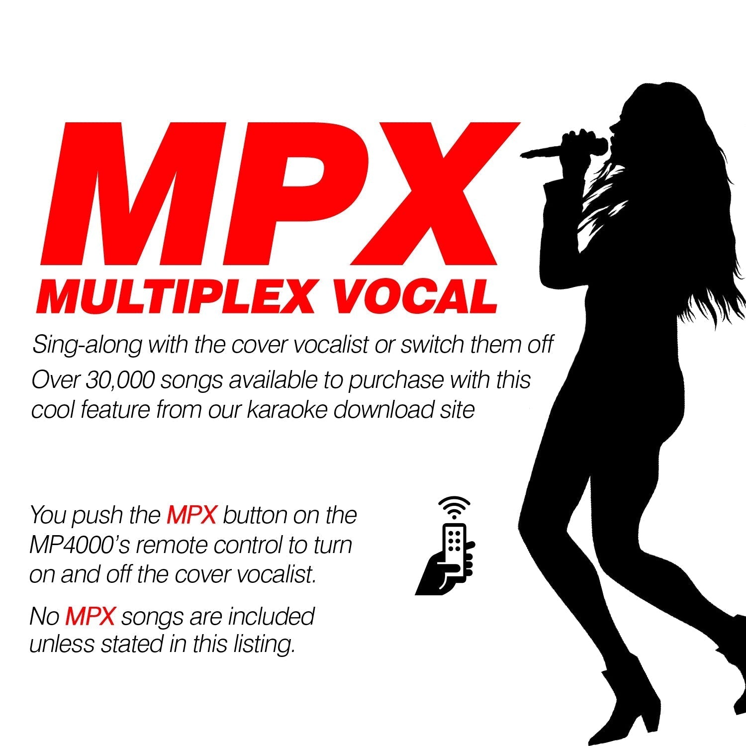 Sonken MP4000 Pro Karaoke Machine + 178 Songs + 2 Wireless Microphones - Karaoke Home Entertainment