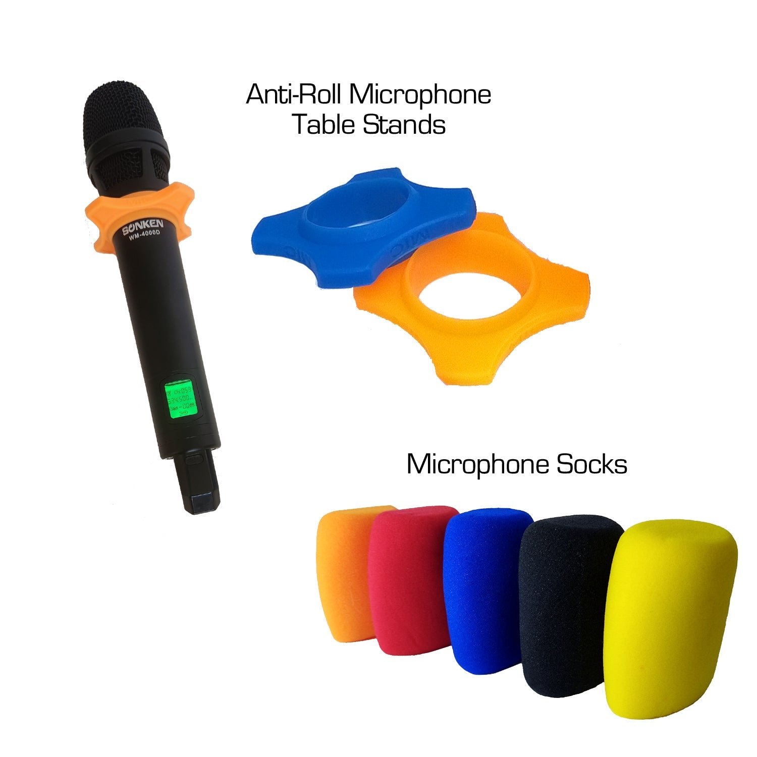 Sonken Professional Karaoke Studio System – MPX - 4BT Mixer, MSR - 1210 12″ Speakers & WM - 4000D Wireless Microphones - Karaoke Home Entertainment