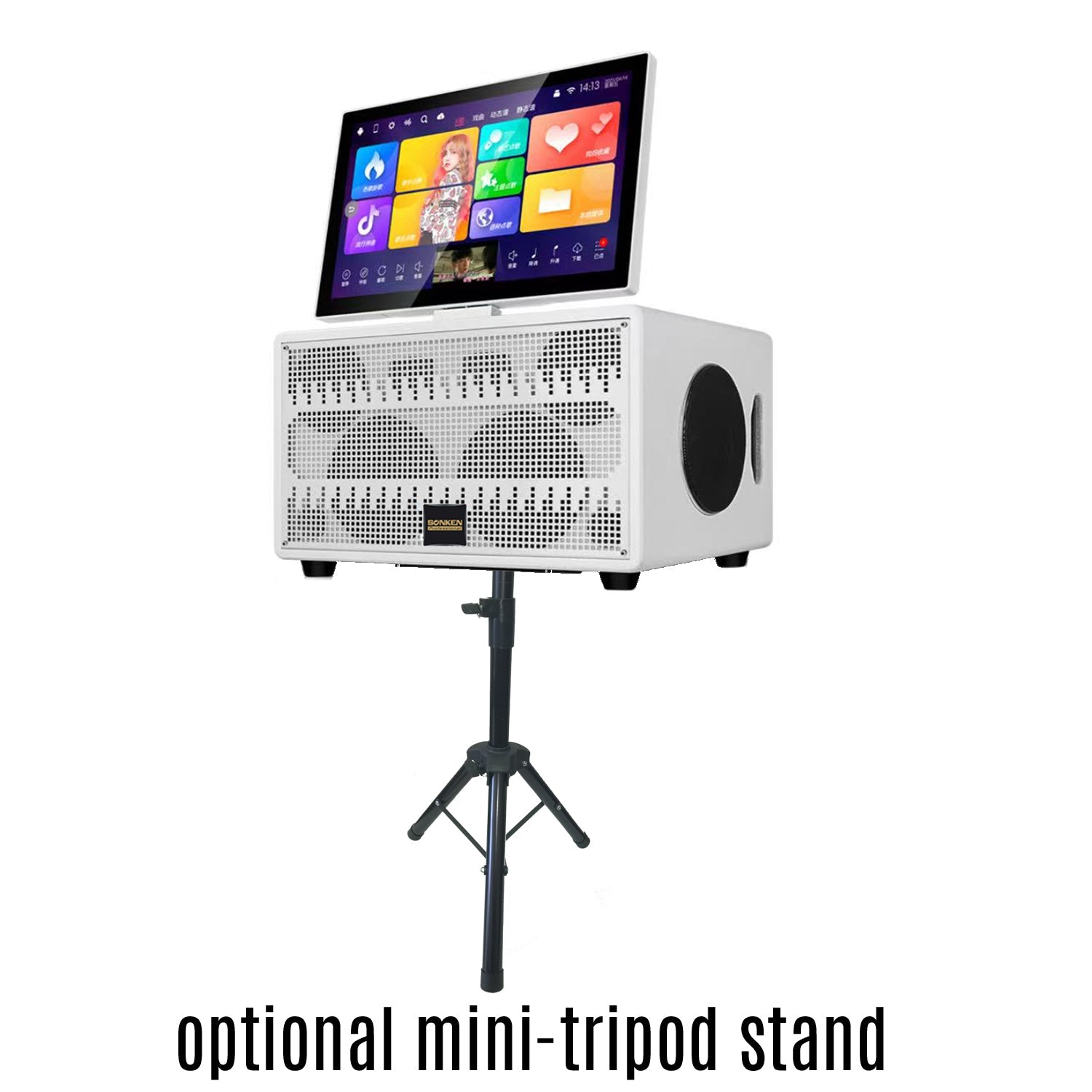 Sonken S4W Max Karaoke All - In - One Touch Screen Portable System - Karaoke Home Entertainment