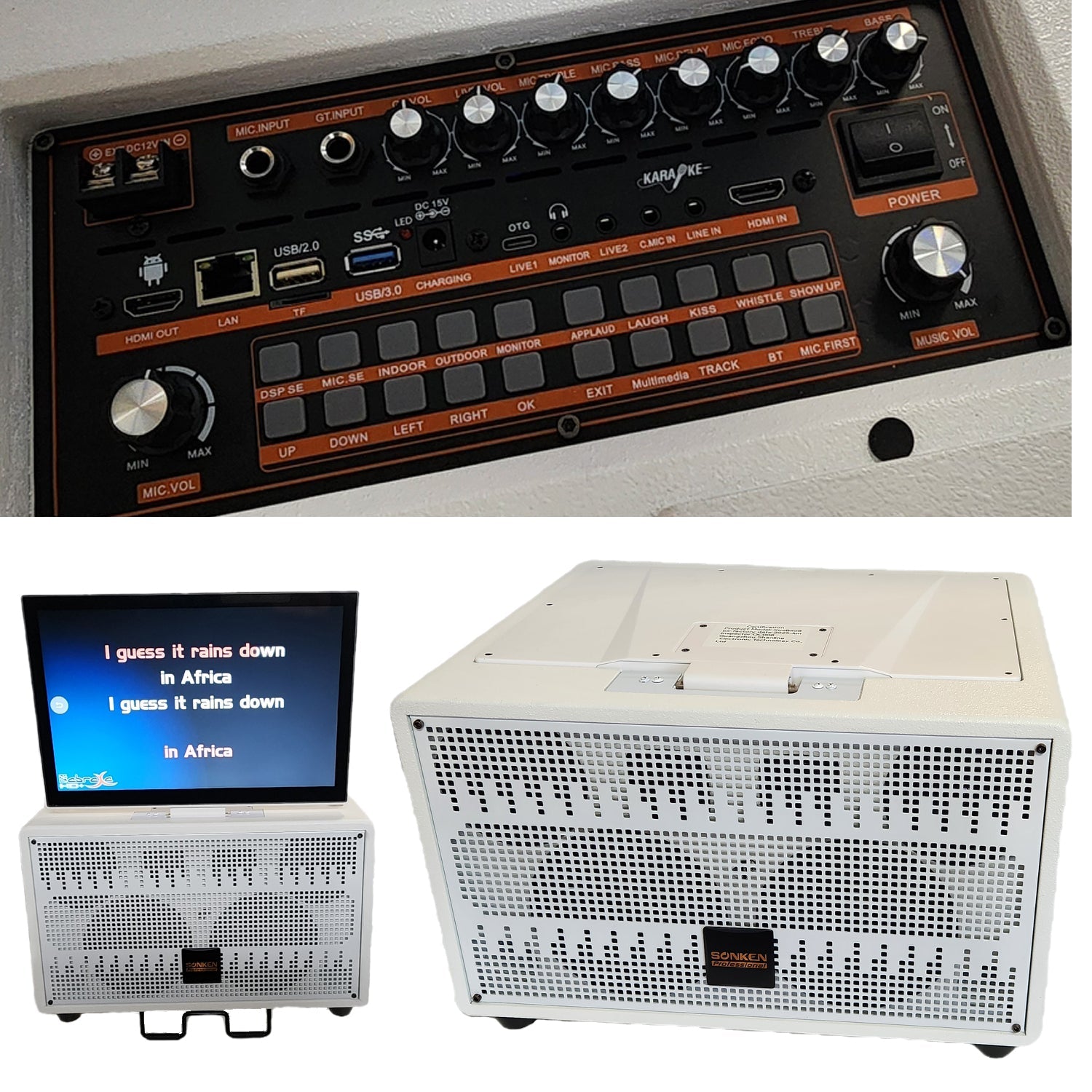 Sonken S4W Max Karaoke All - In - One Touch Screen Portable System - Karaoke Home Entertainment