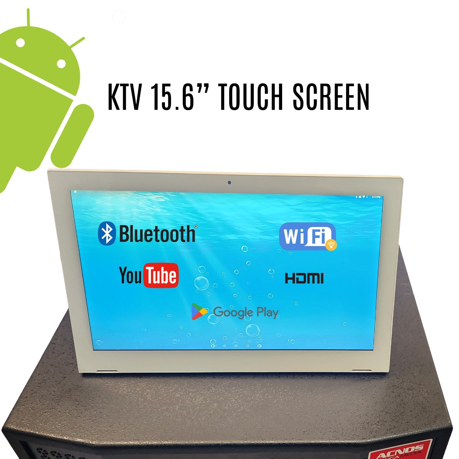 15.6" Karaoke Touch Screen System (Android OS + WIFI + Bluetooth + YouTube) - Karaoke Home Entertainment