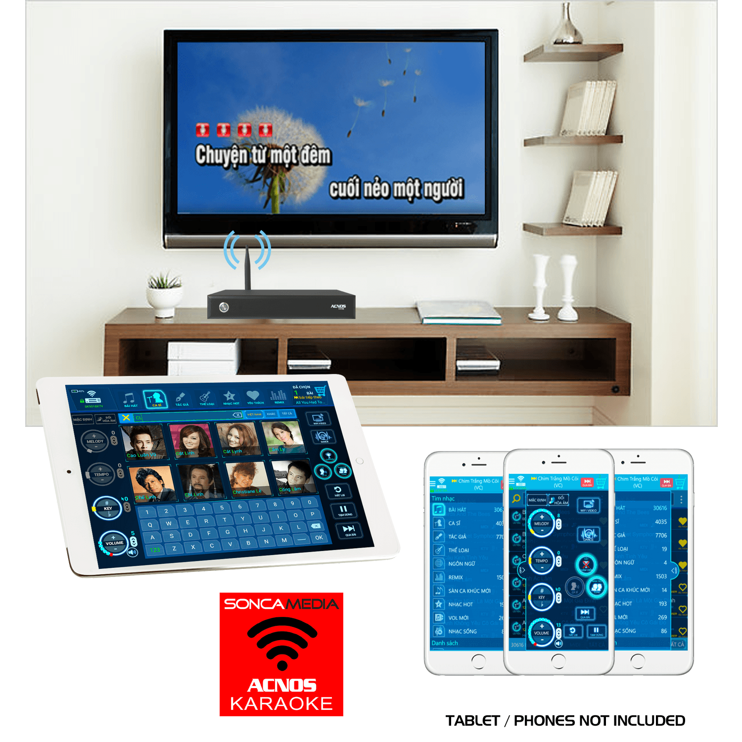 ACNOS KM-8 + Mi-30s Mixer + Wireless Microphones (Package Deal) - Karaoke Home Entertainment