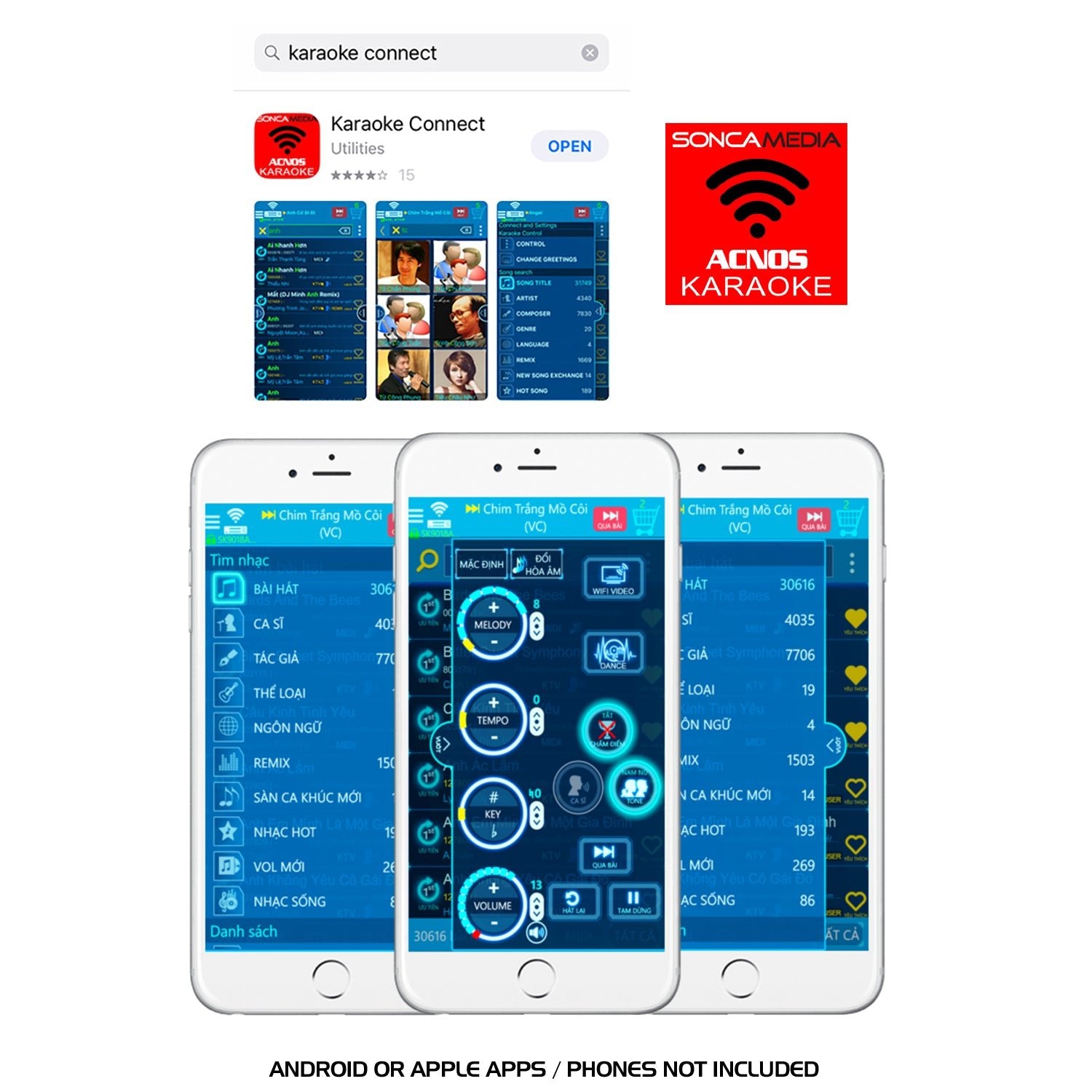 ACNOS KM-8 Vietnamese Karaoke 2TB Hard Drive System (43,000 Songs) (WIFI) (YOUTUBE) - Karaoke Home Entertainment
