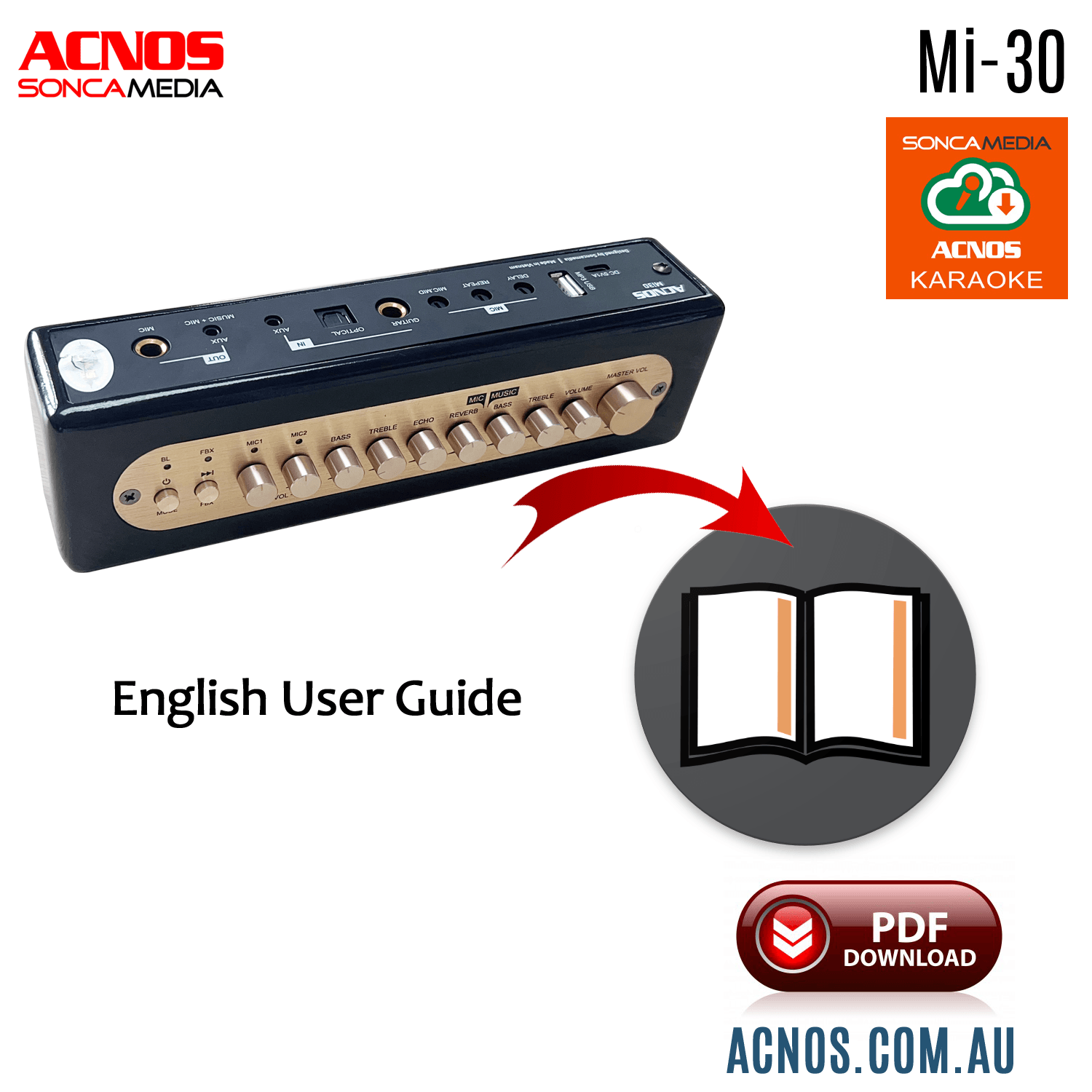 How To Connect Guide - ACNOS Mi-30 Compact Portable Karaoke Mixer - Karaoke Home Entertainment