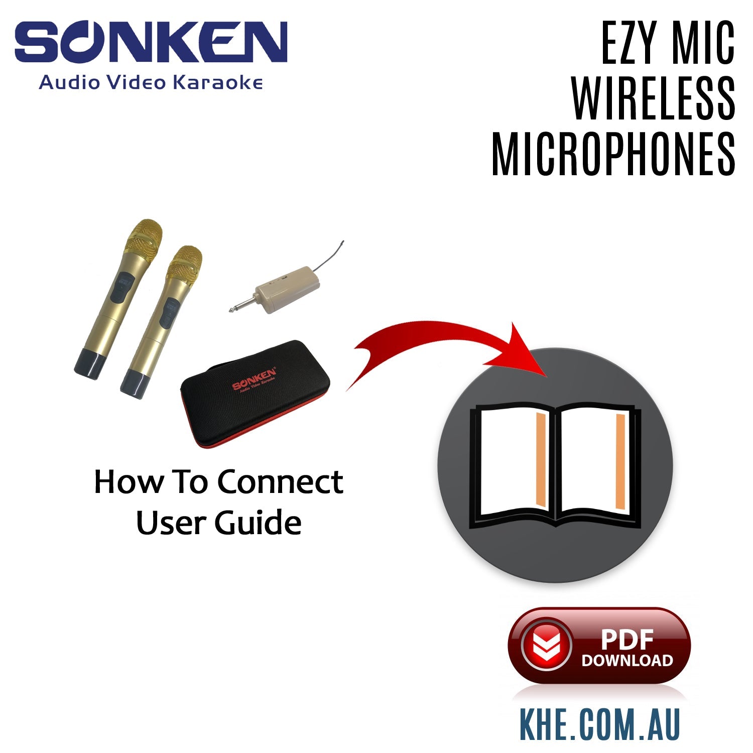 How To Connect Guide - Sonken EZY MIC Wireless Microphones - Karaoke Home Entertainment