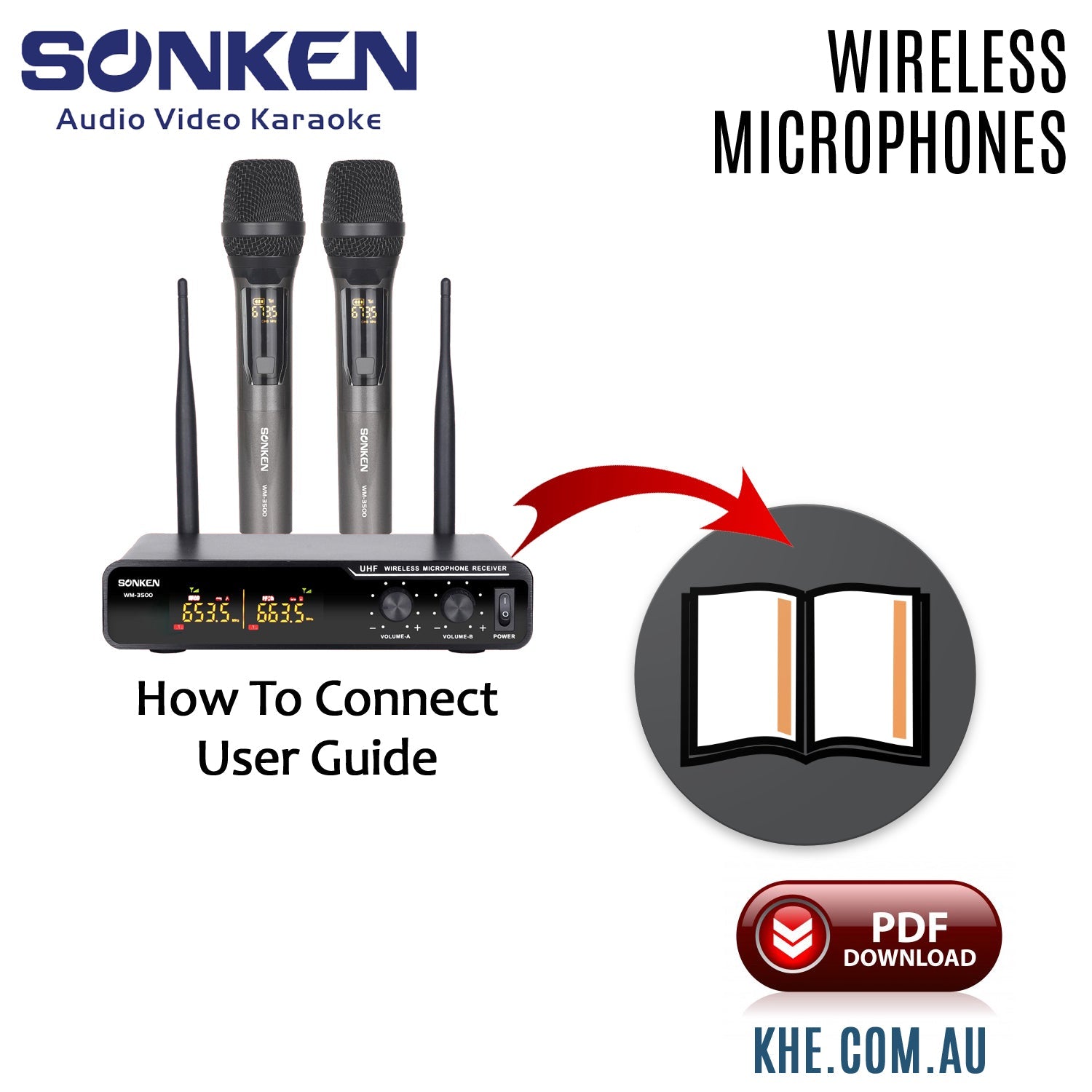 How To Connect Guide - Sonken Wireless Microphones - Karaoke Home Entertainment