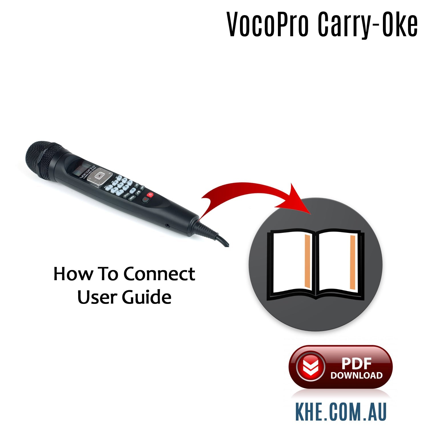 How To Connect Guide - VocoPro Carry-Oke Microphone System - Karaoke Home Entertainment