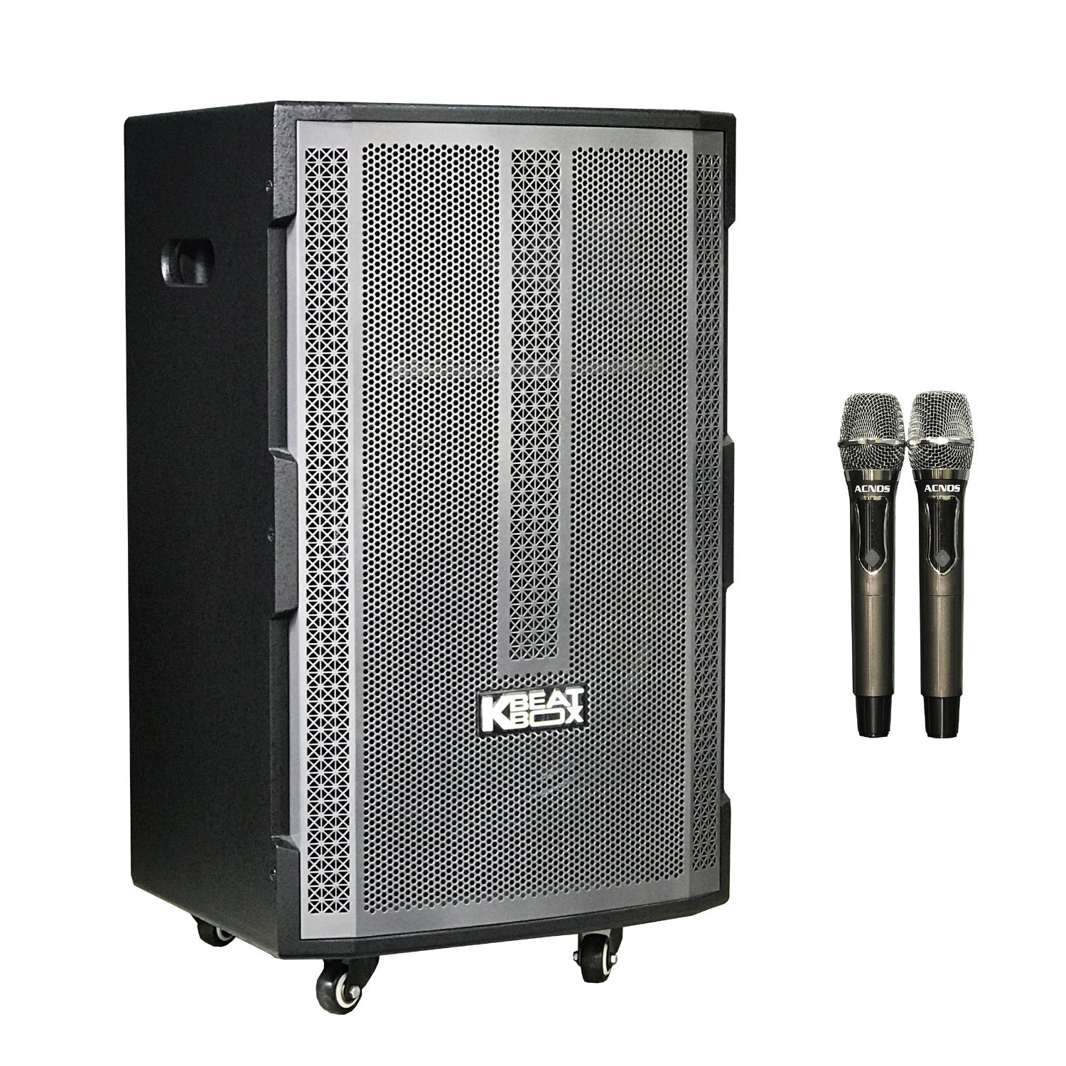KBeatBox CBX-150G [100W RMS / 450W PMPO] Karaoke Powered Speaker System + 2 Wireless Mic's + Karaoke Cloud App - Karaoke Home Entertainment