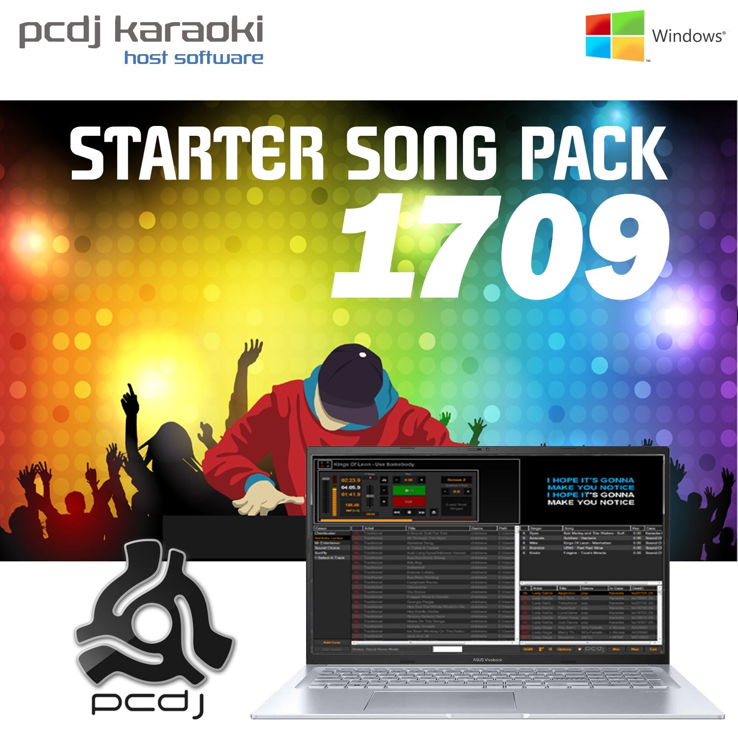 PCDJ Karaoki Hosting Software + 1709 Song Pack - Karaoke Home Entertainment