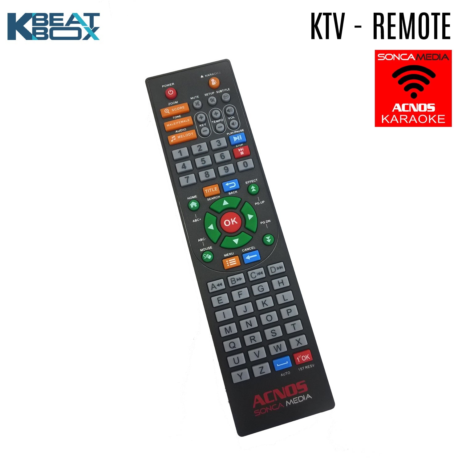 Remote Control for ACNOS and KBEATBOX Karaoke Systems - Karaoke Home Entertainment