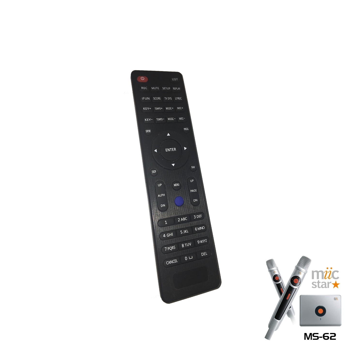 Remote Control for Miic Star MS-62 Karaoke System - Karaoke Home Entertainment